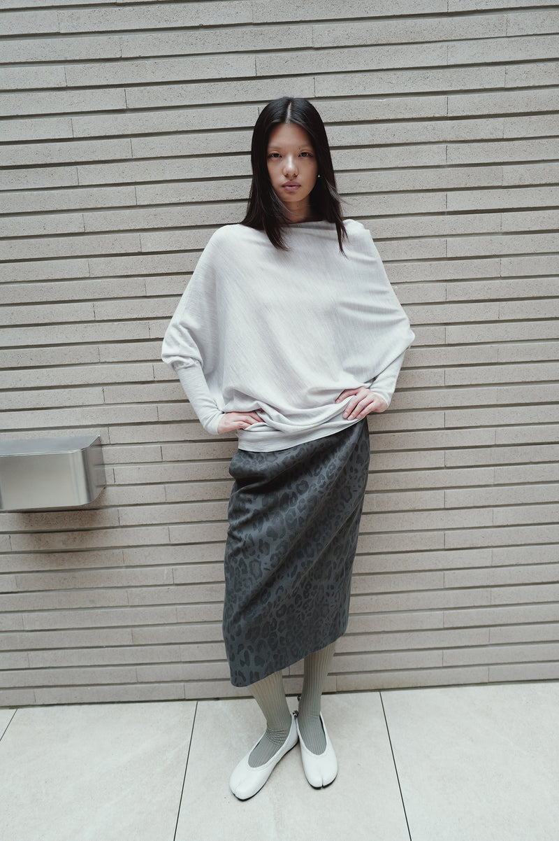 Washable 100% Wool Pullover Light Gray