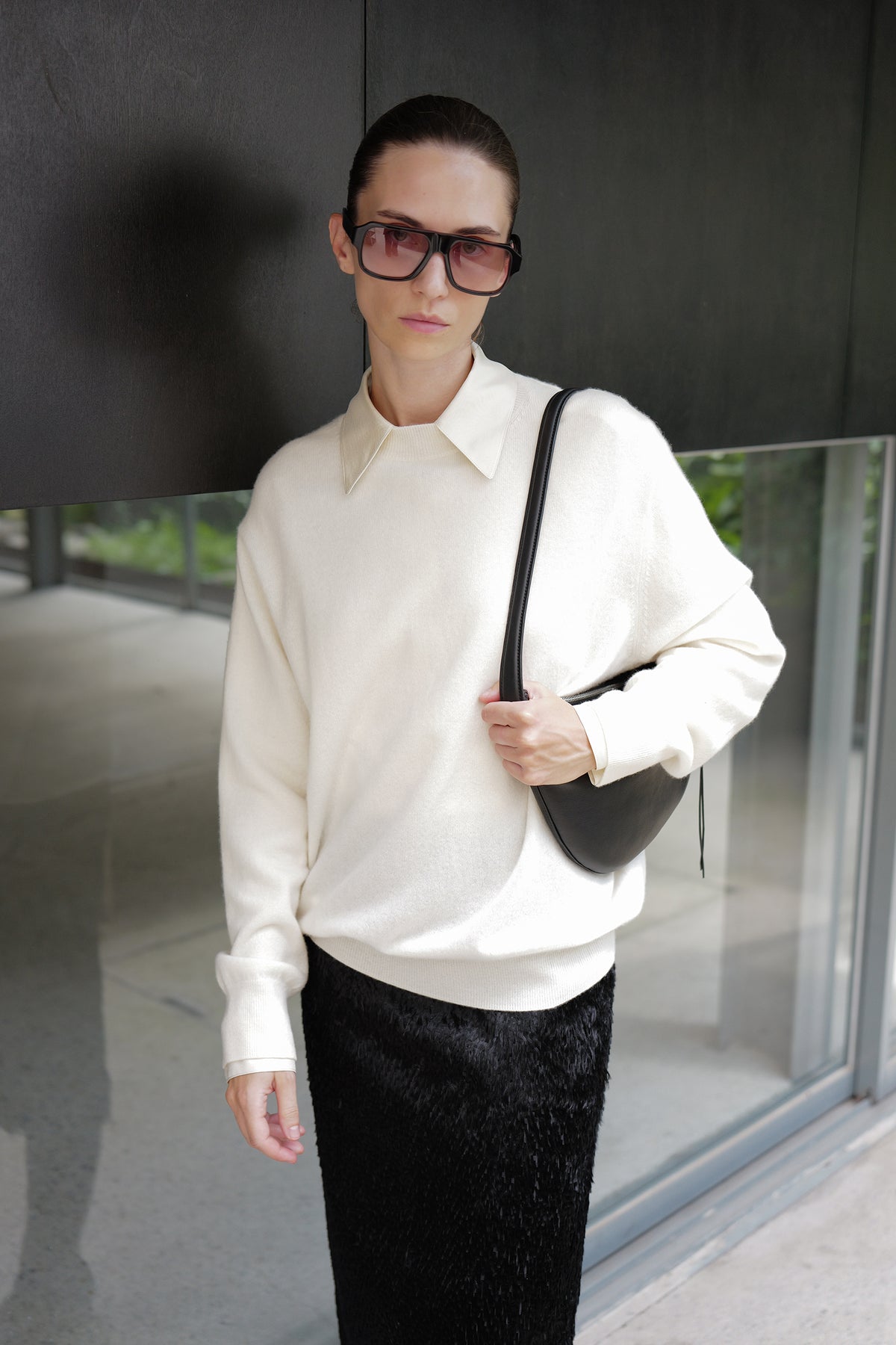 Cashmere 100% Oversized Pullover Ivory