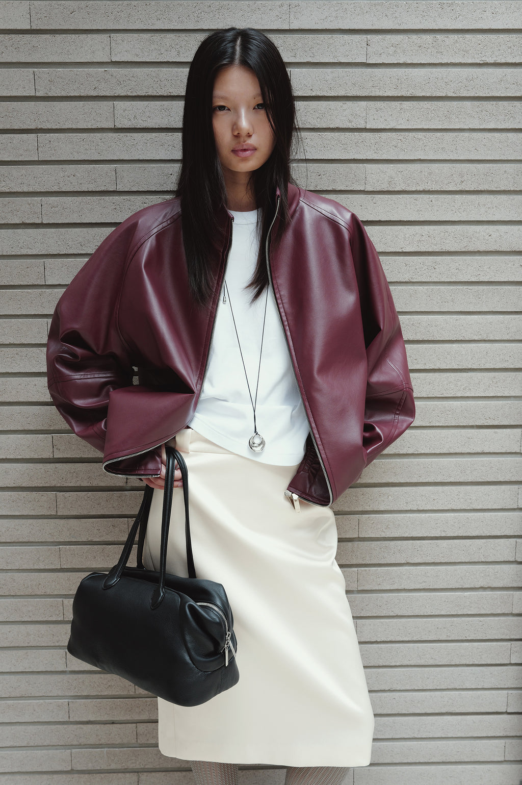 Real Lamb Minimal Jumper Burgundy
