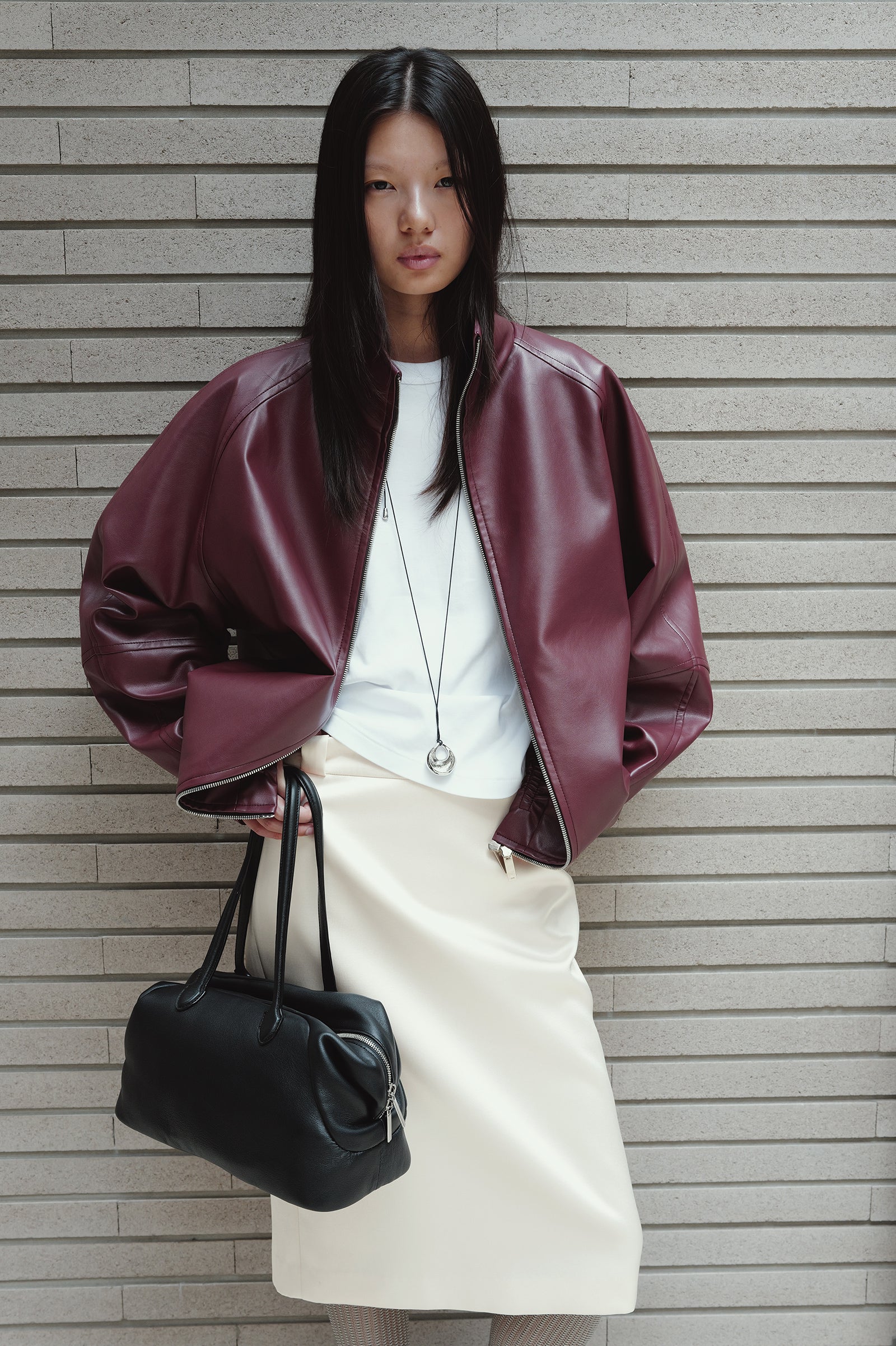 Real Lamb Minimal Jumper Burgundy