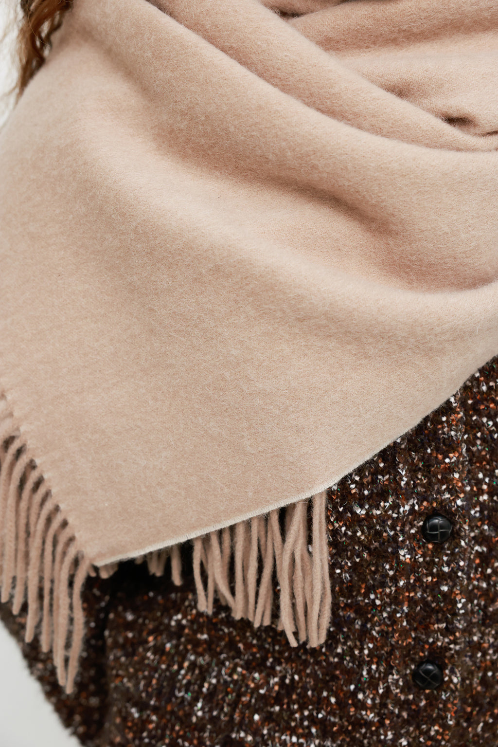 Combi Lambswool Muffler Beige