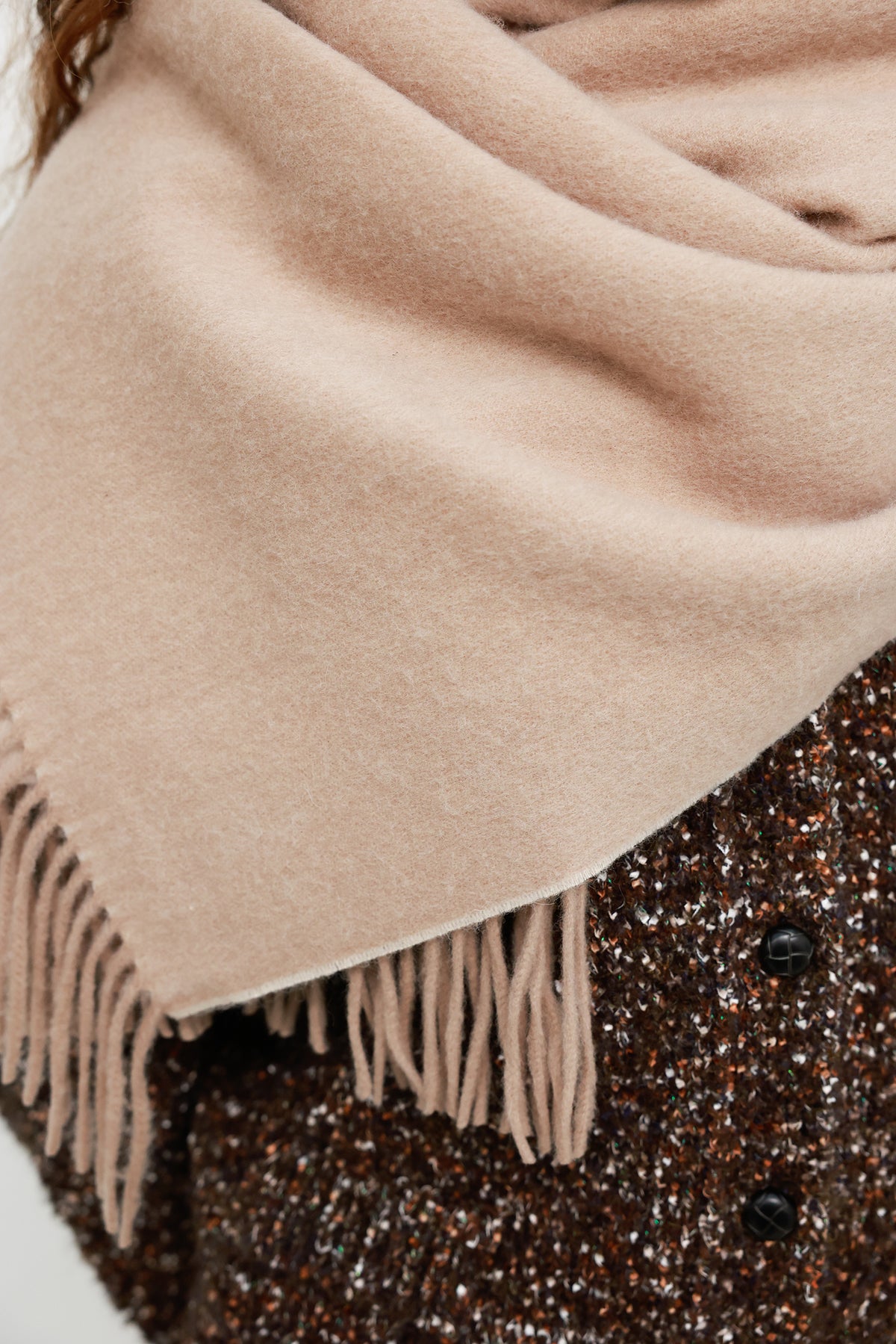 Combi Lambswool Muffler Beige