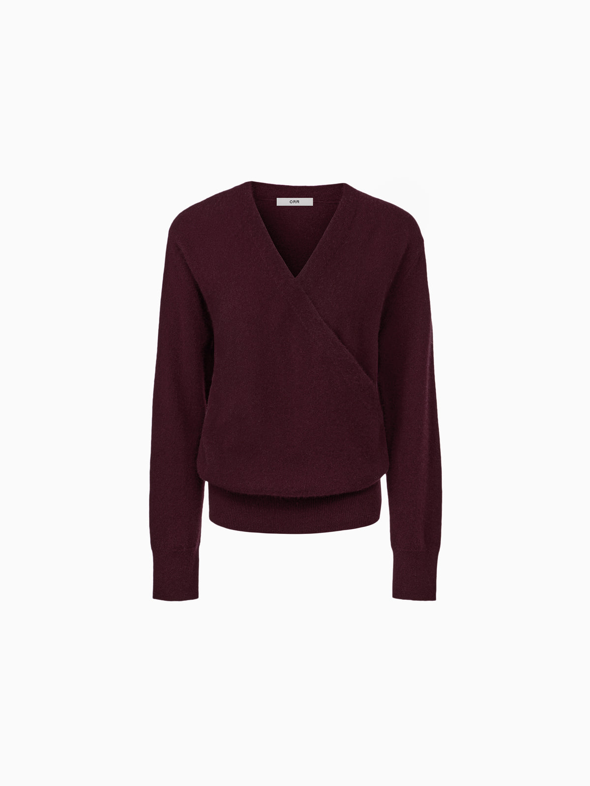 Cashmere 100 Wrap Knit Burgundy