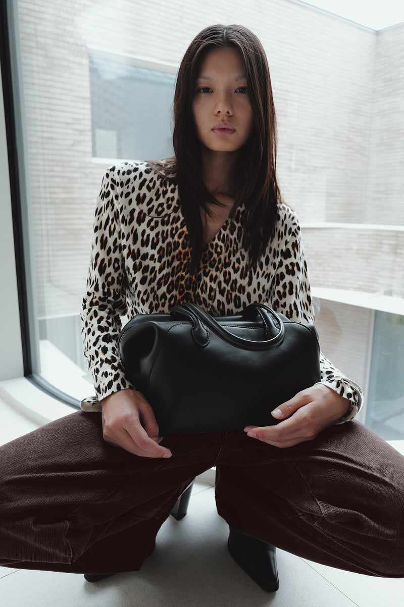 Leopard knit cardigan