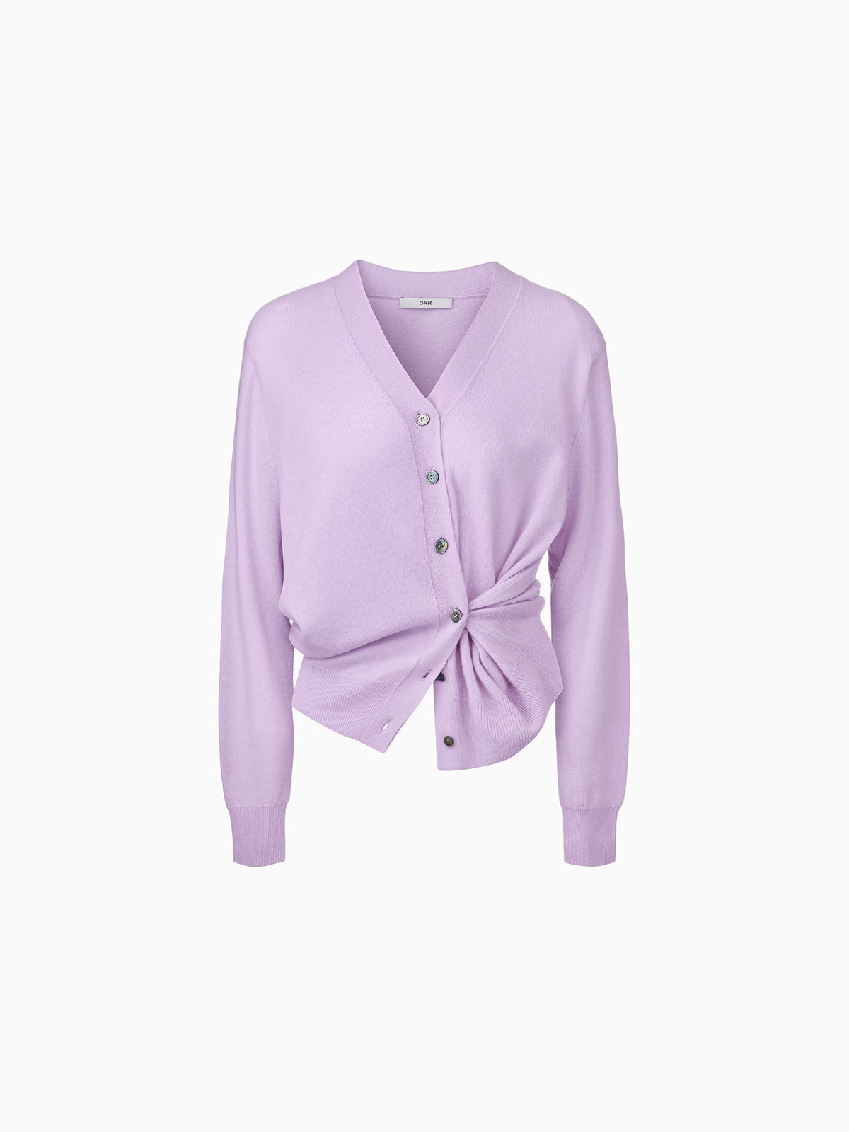 Cashmere 100 Padded Cardigan Lavender