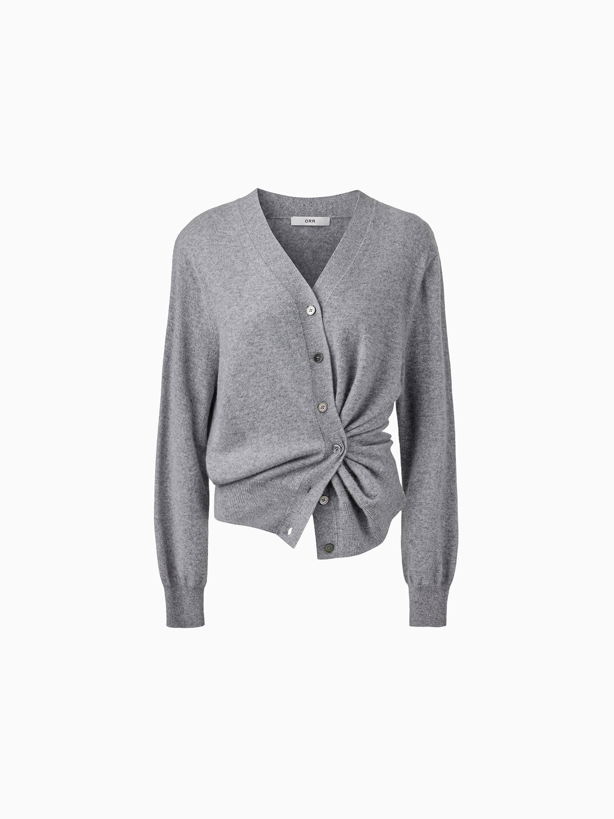 Cashmere 100 Padded Cardigan Grey