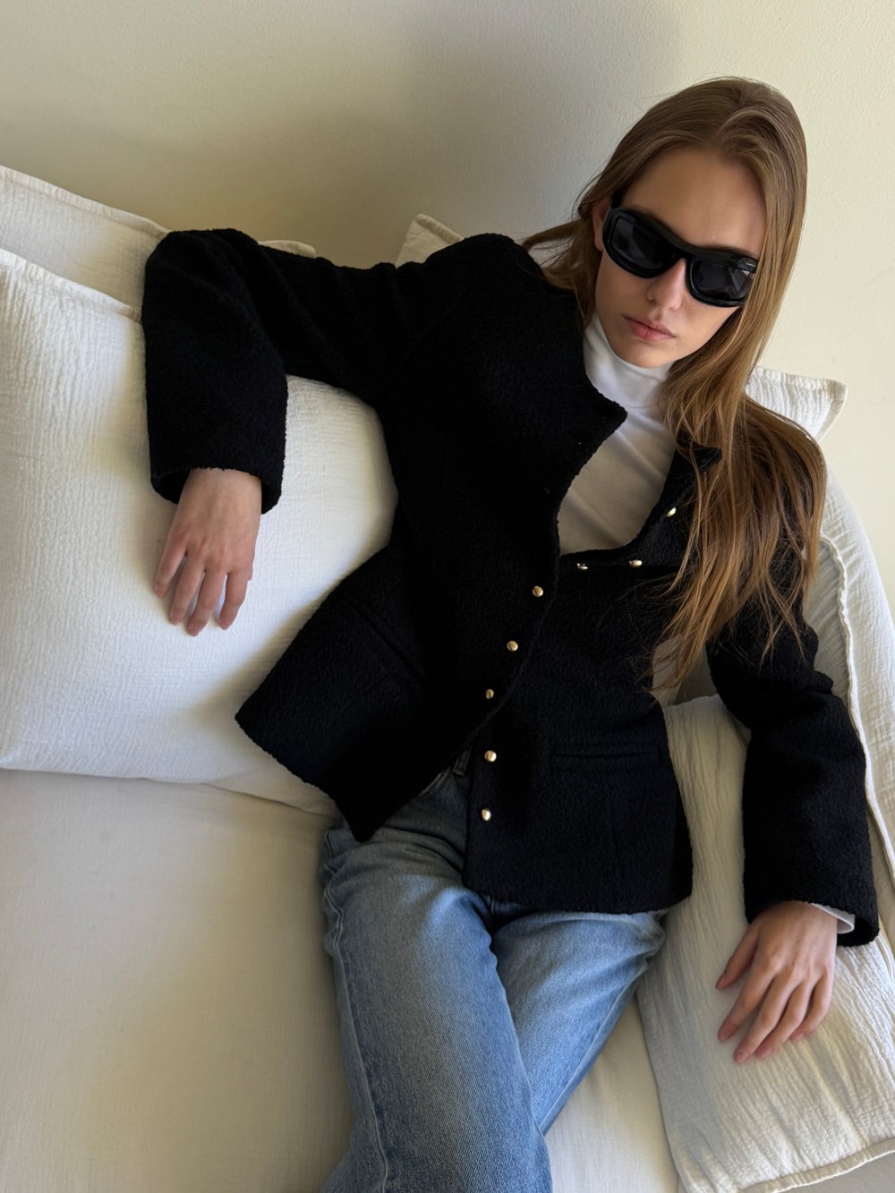 Wool Blended Bouclé Jacket