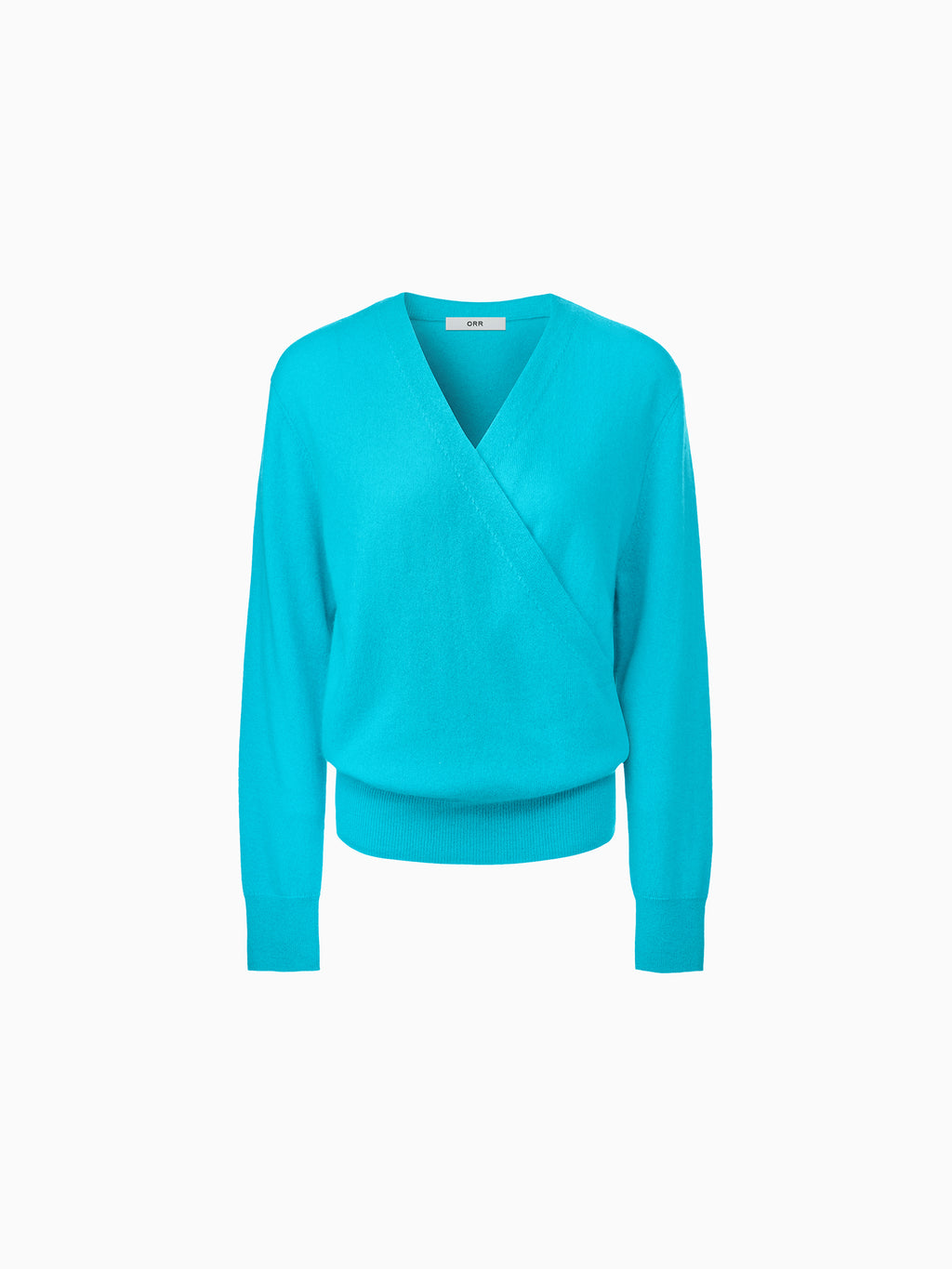 Cashmere 100 Wrap Knit Aqua Blue