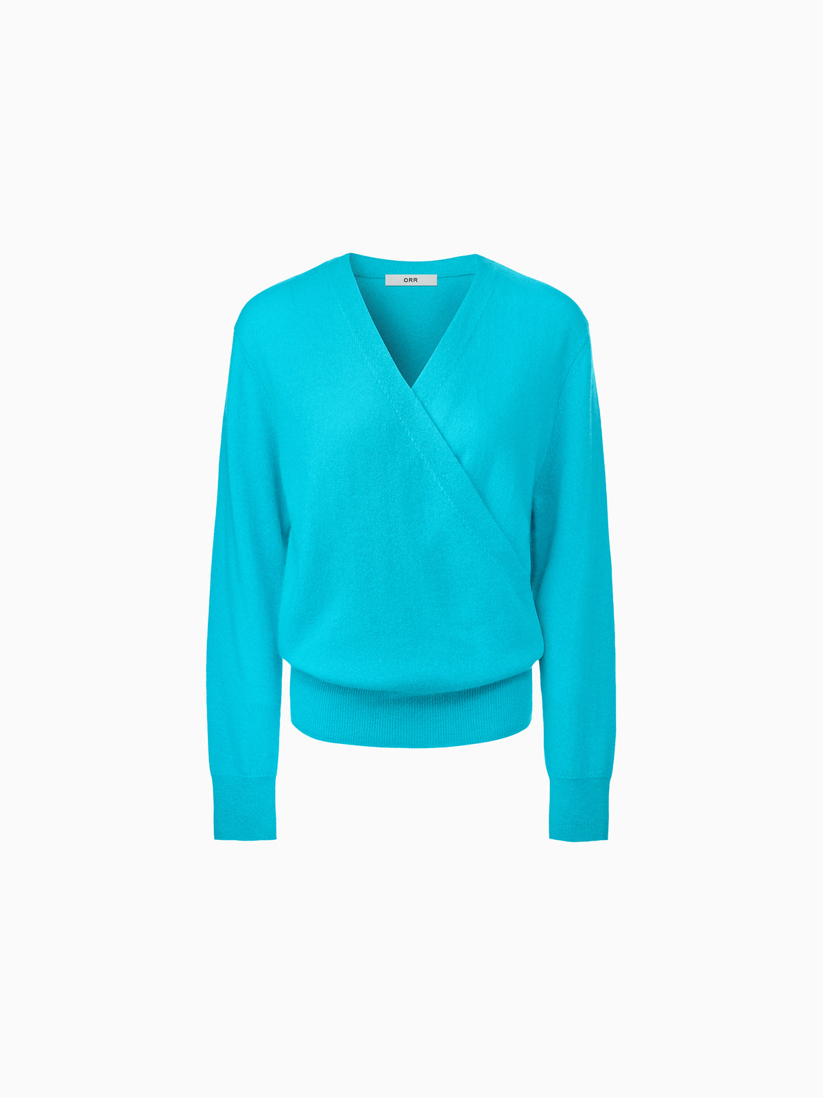 Cashmere 100 Wrap Knit Aqua Blue