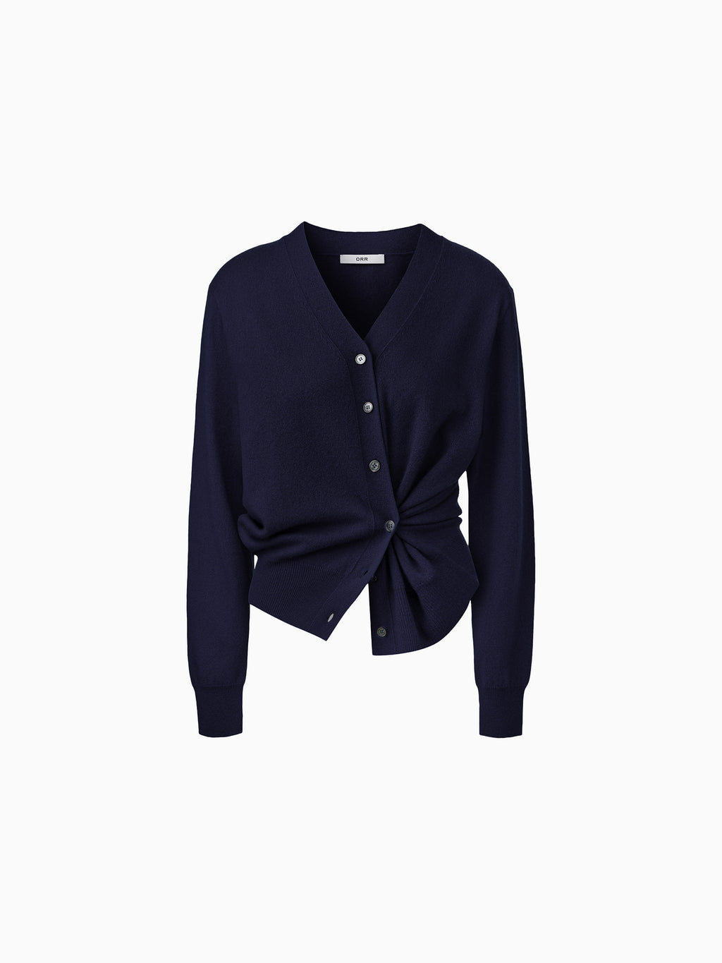Cashmere 100 Padded Cardigan Navy
