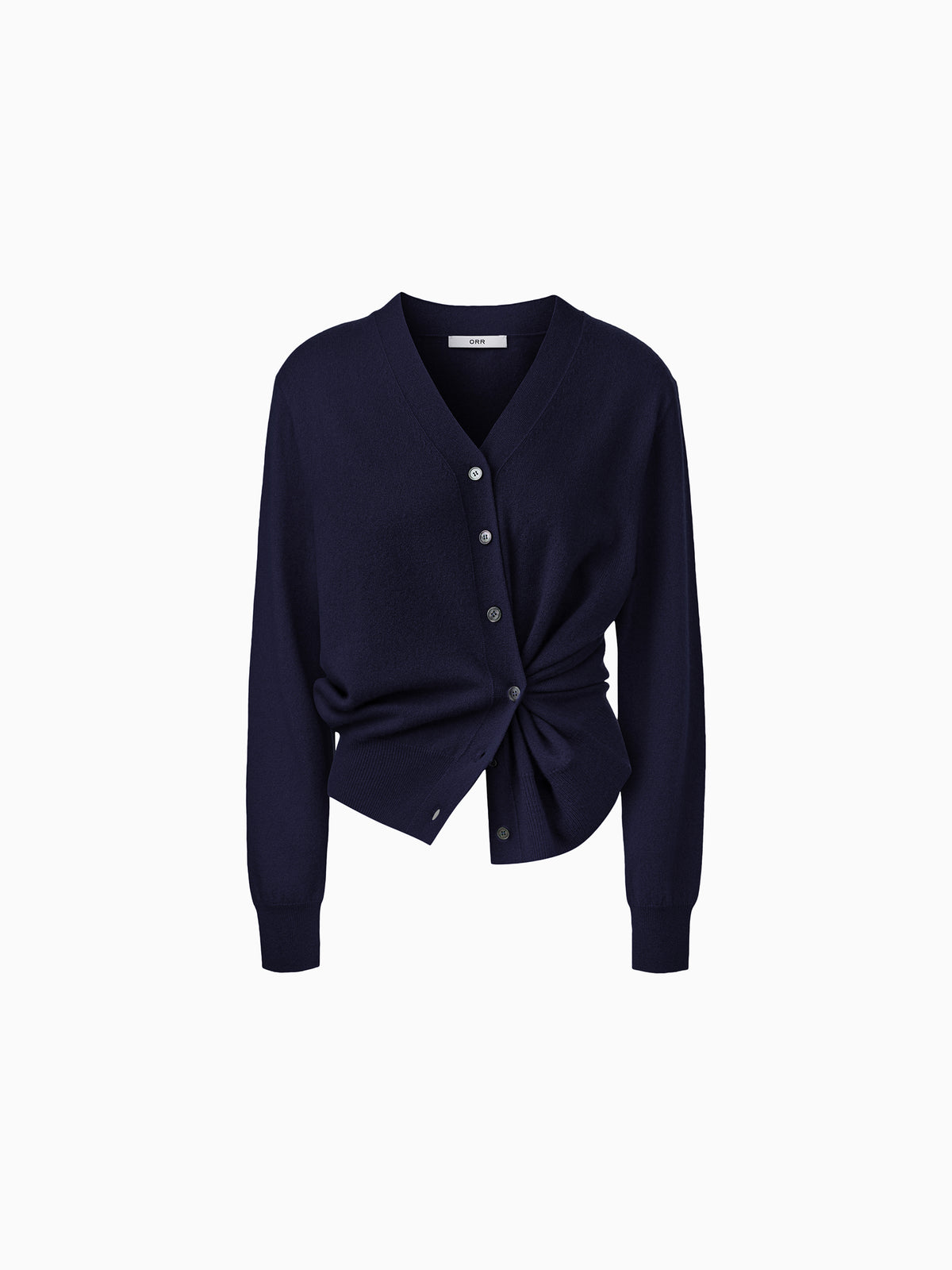 Cashmere 100 Padded Cardigan Navy