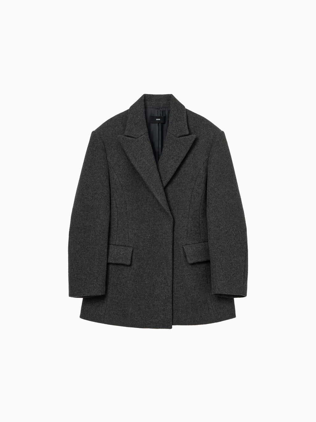 Hourglass silhouette coat charcoal