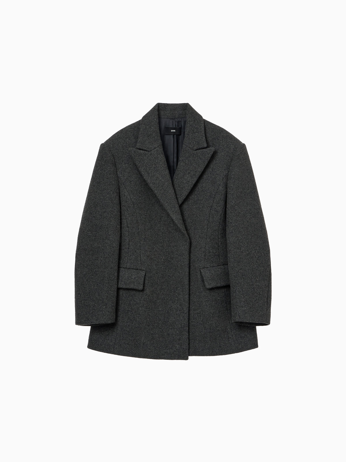 Hourglass silhouette coat charcoal