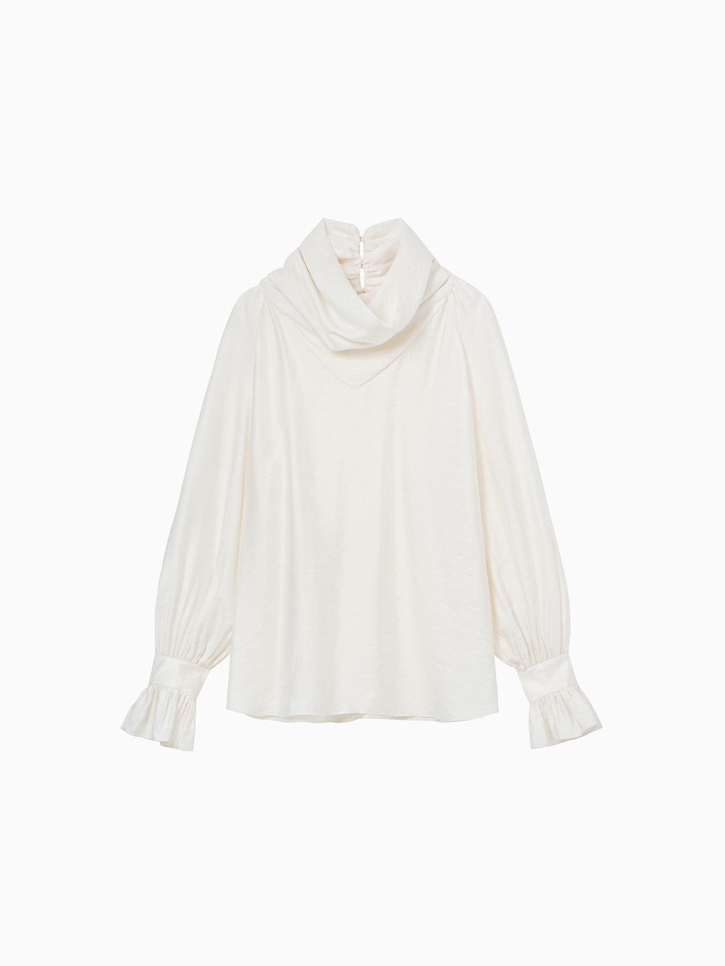 Scarf-neck blouse