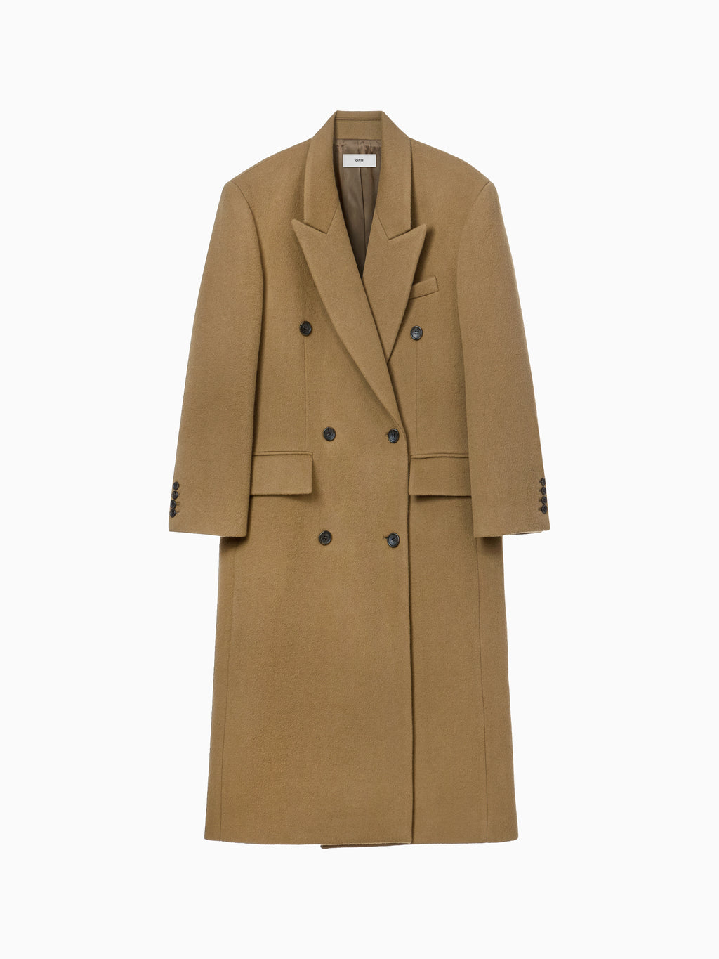 Double Tailored Long Coat Camel