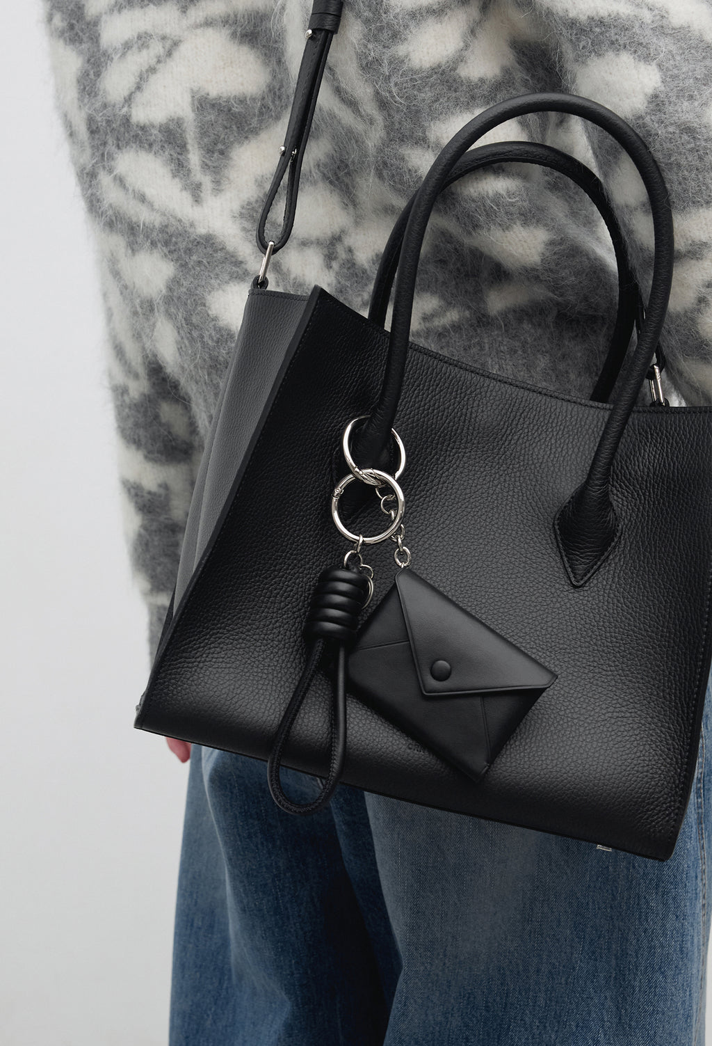 Card Wallet Keyring Black
