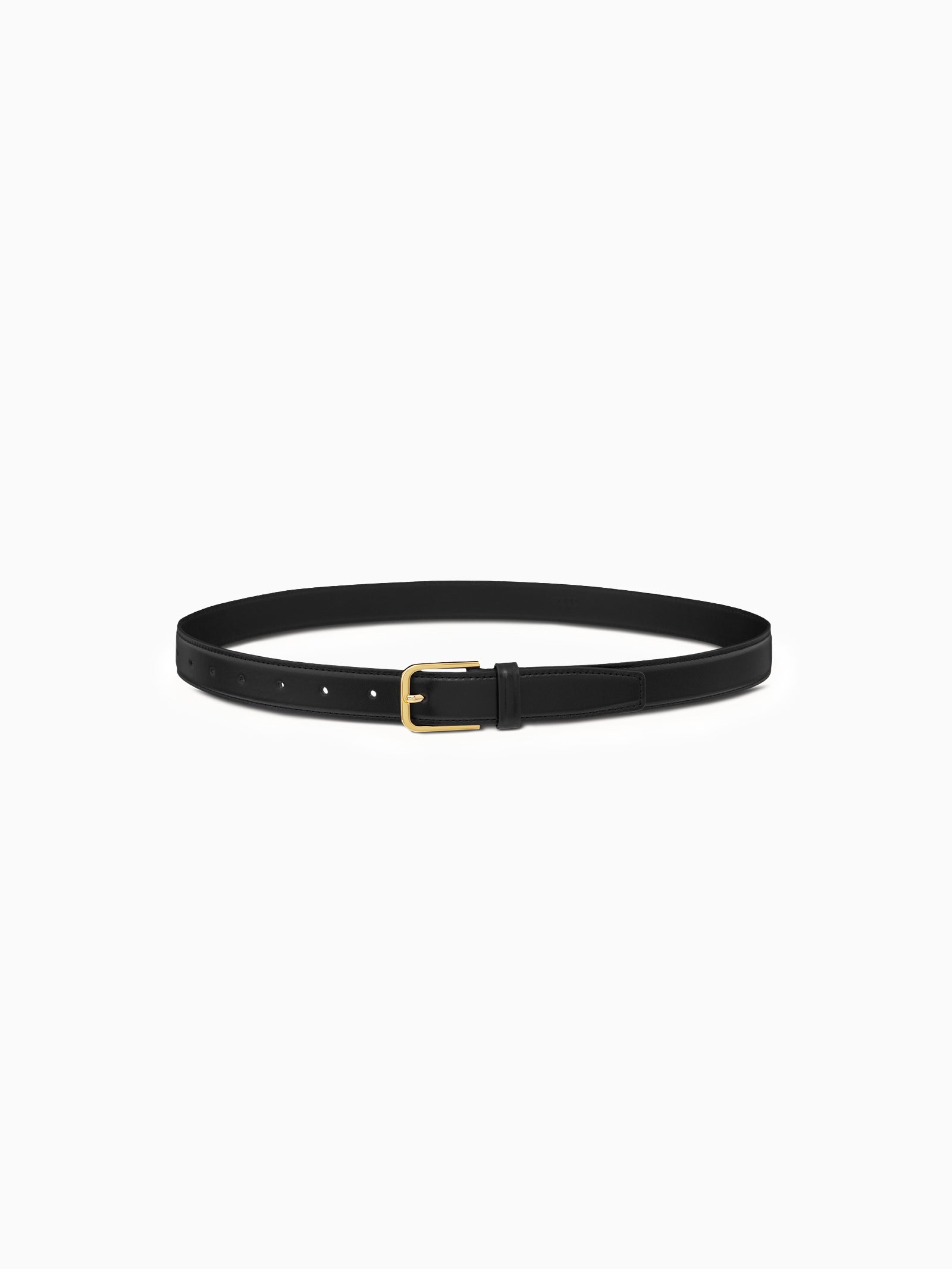 Sleek Buckle Belt Black Gold