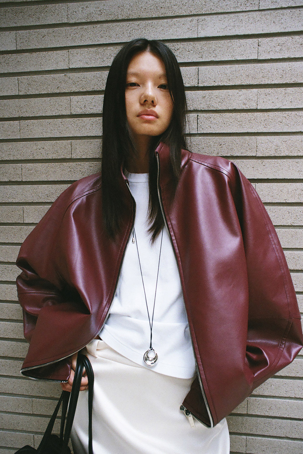 Real Lamb Minimal Jumper Burgundy