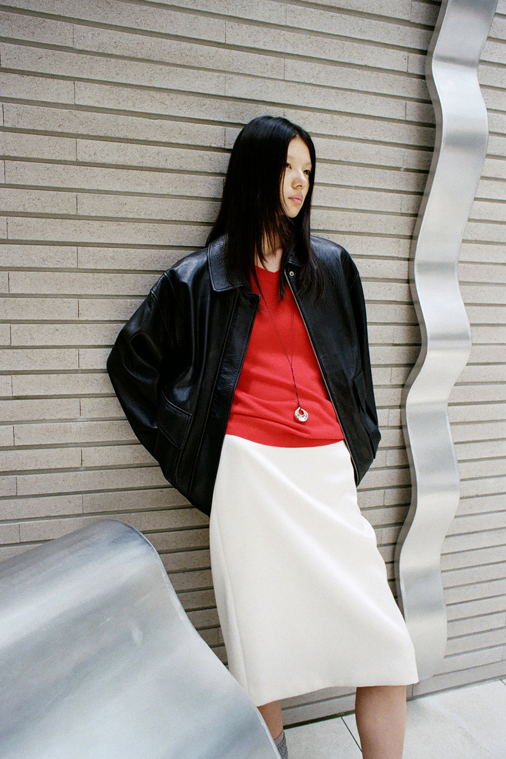 Real Lamb Leather Jumper