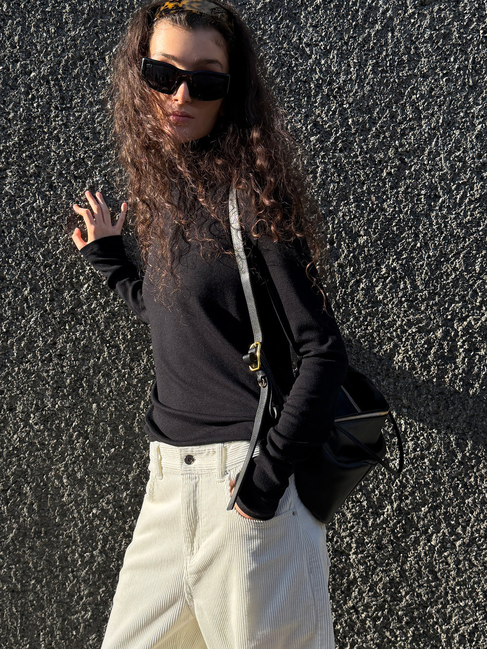 Milky Turtleneck T-shirt Black