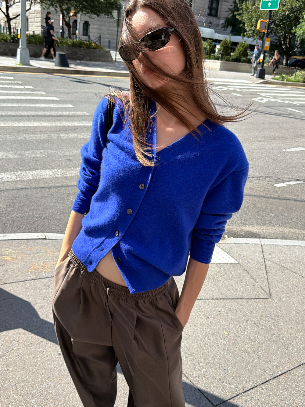 Cashmere 100 Padded Cardigan Ultramarine