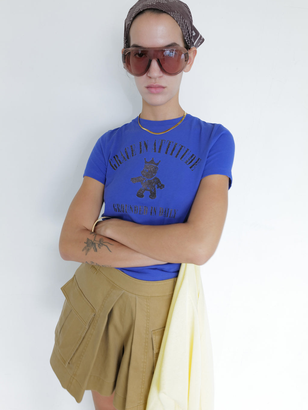 Crown Bear T-Shirt Purple Blue