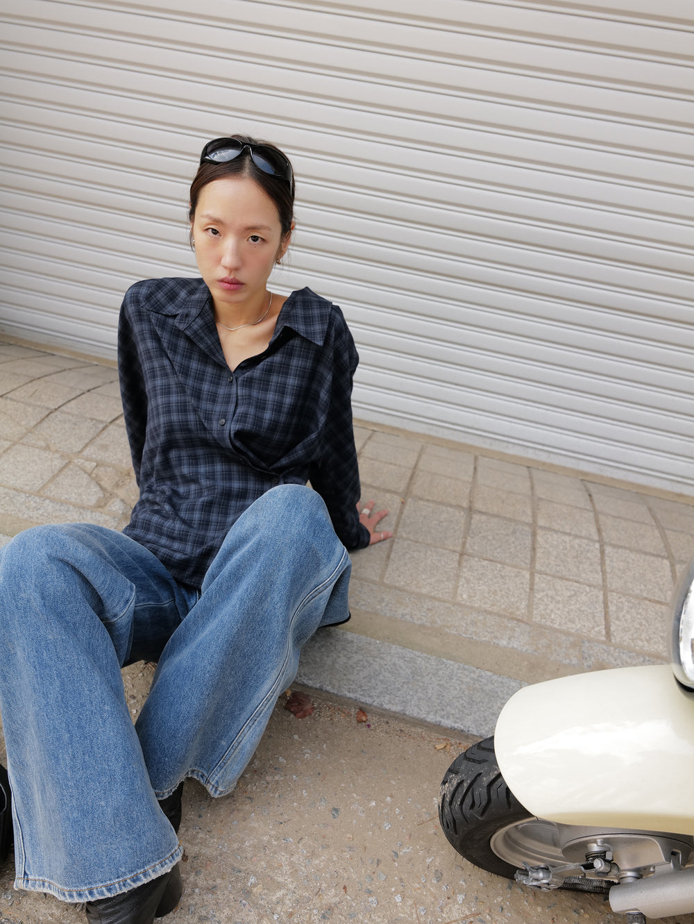 Country Check Shirt Navy