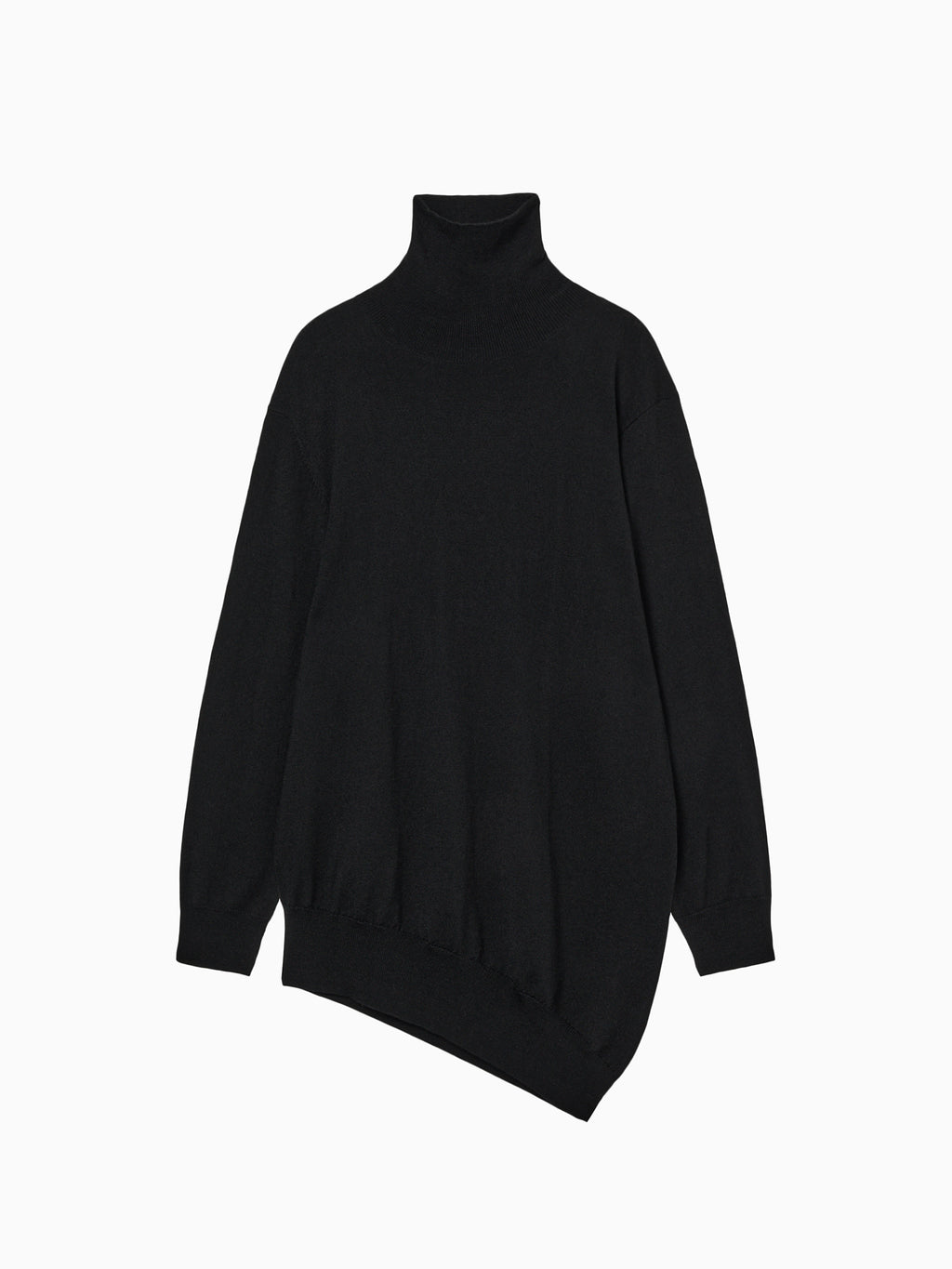 Wool Blend Turtleneck Knit Black
