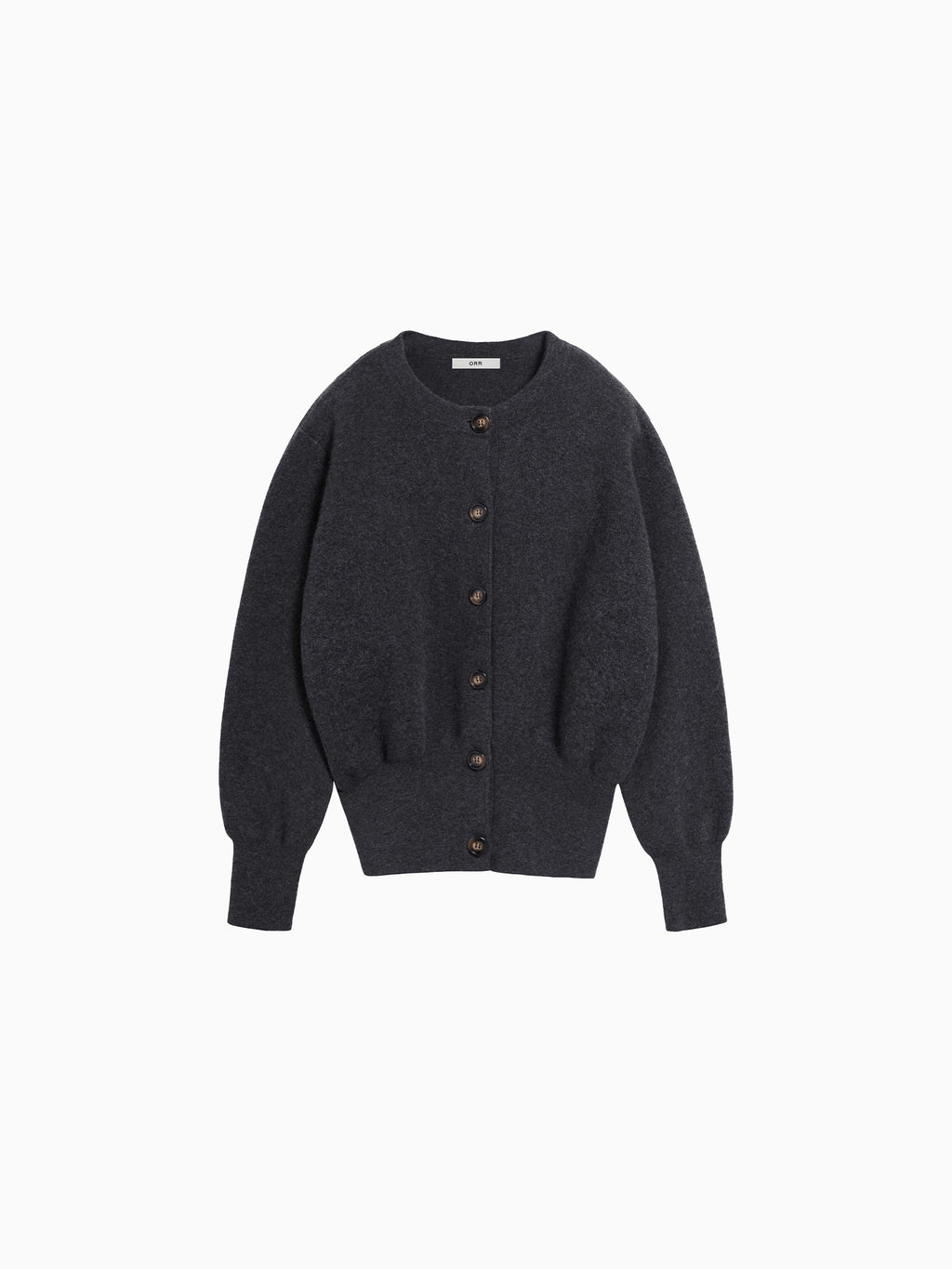 Cashmere 100 Double-faced Cardigan Charcoal