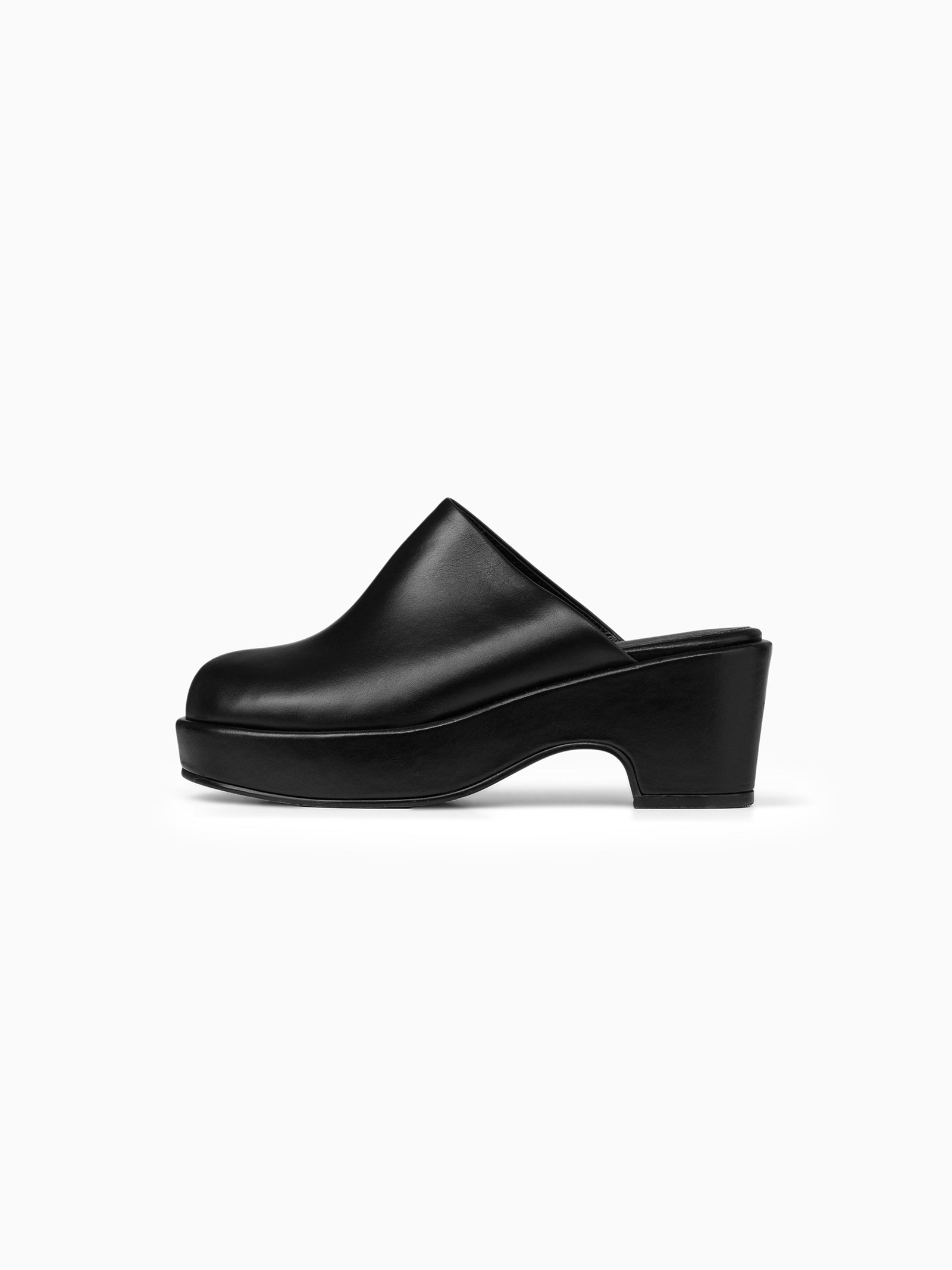 Leather Clog Black