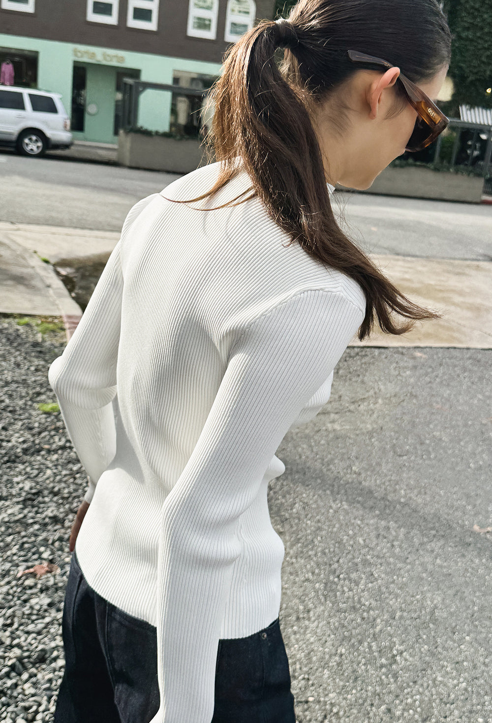 High-density Slim Knit Ivory