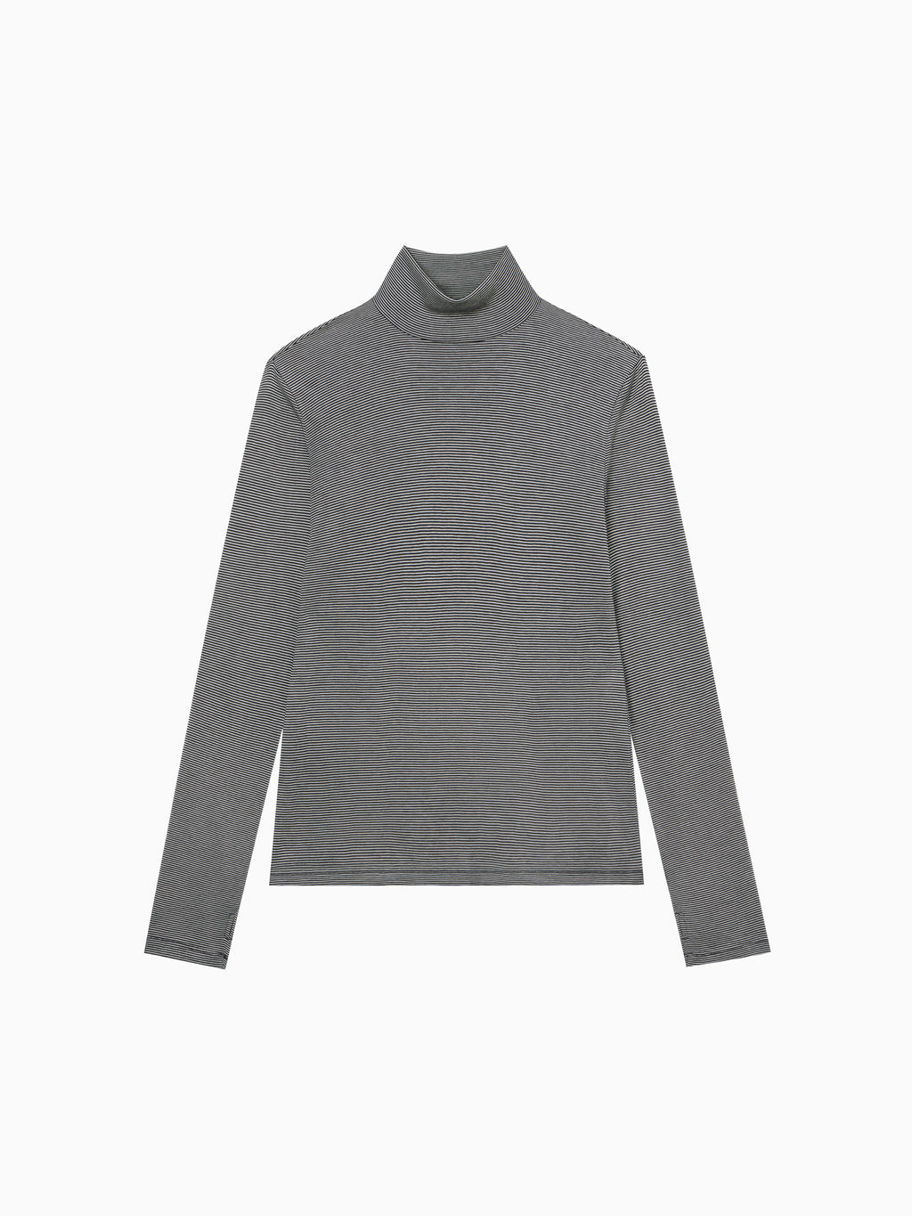 Striped turtleneck t-shirt