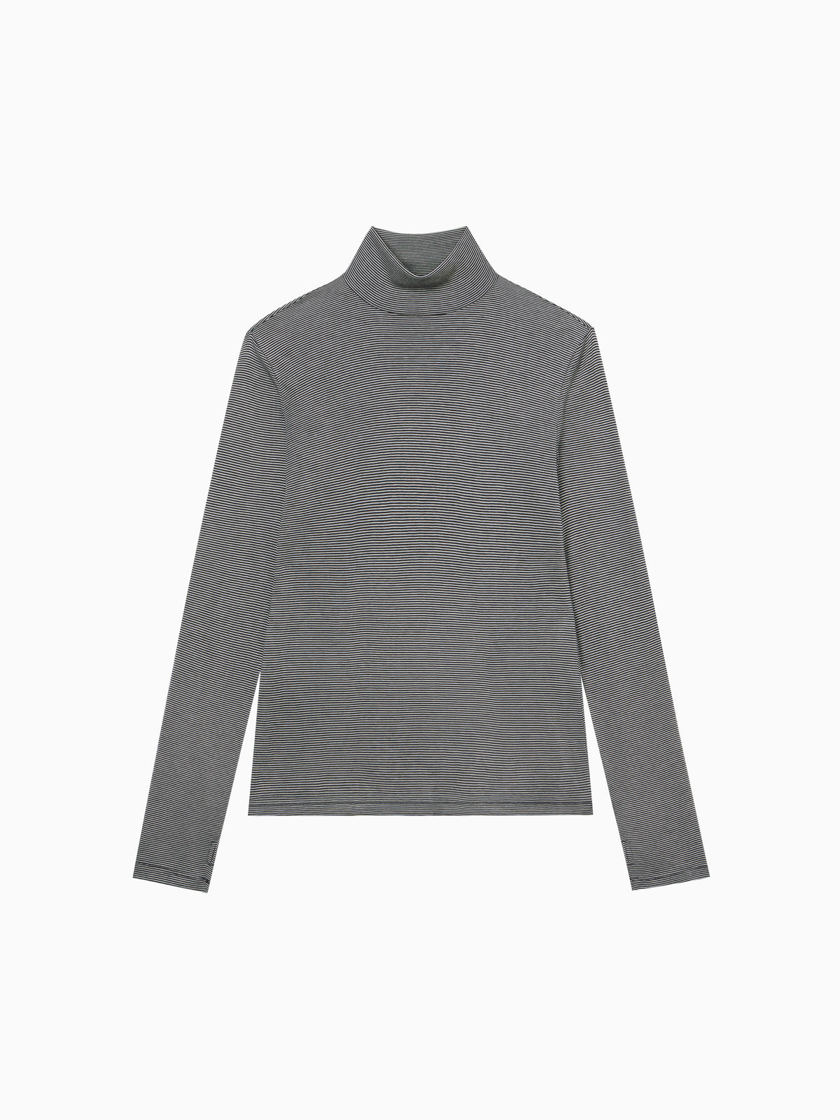Striped turtleneck t-shirt
