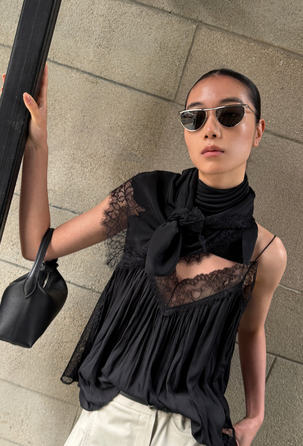 Lace slip top