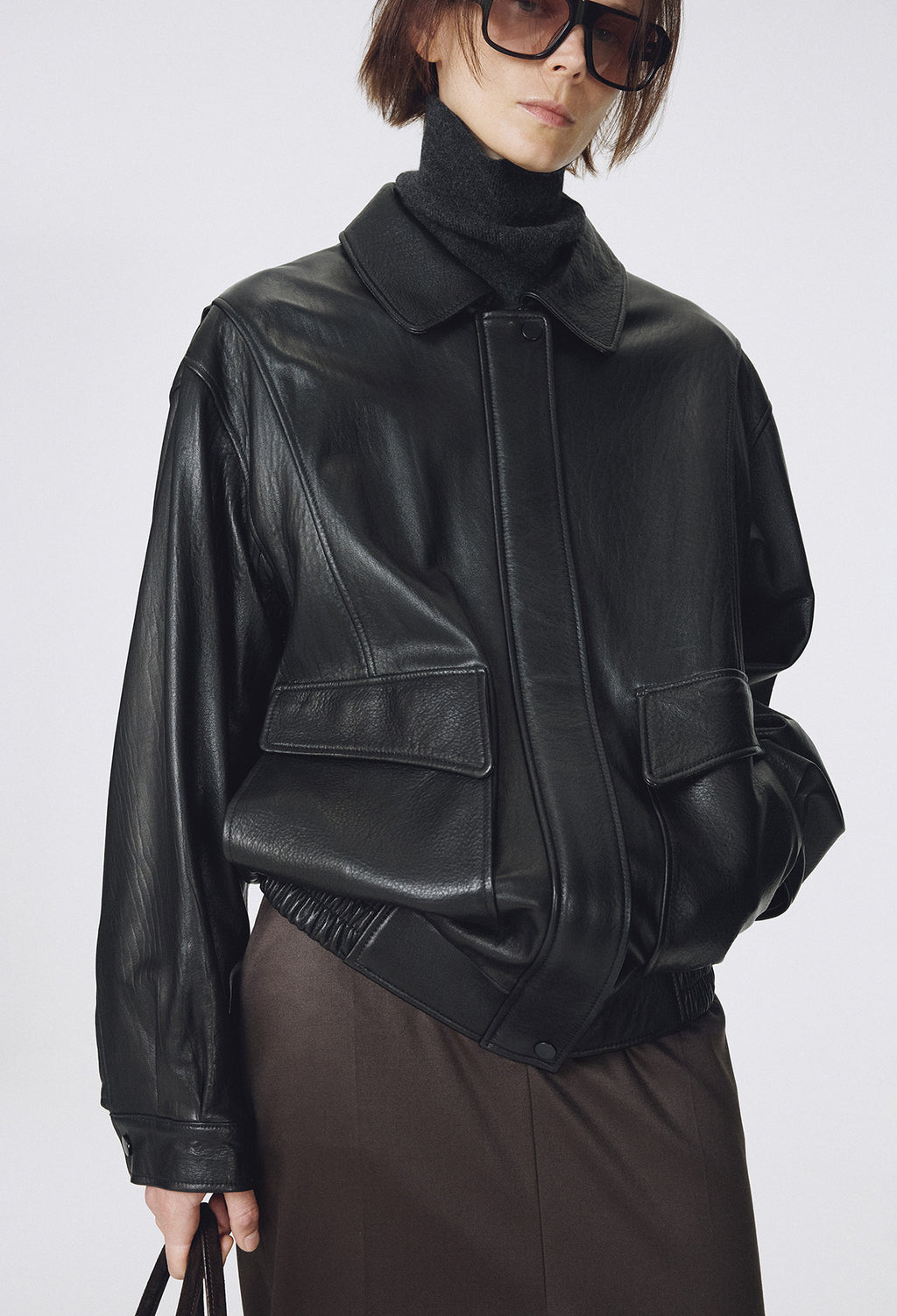 Real Lamb Leather Jumper