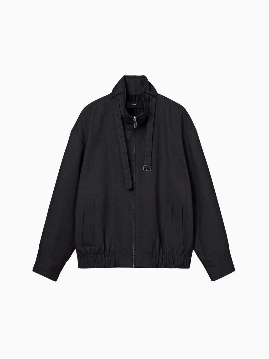 High-Neck Blouson Jumper Charcoal