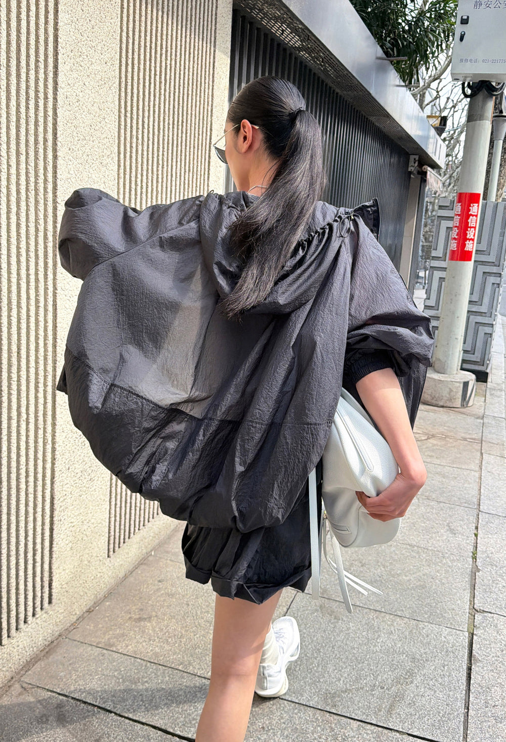 Airy Nylon Jumper Charcoal