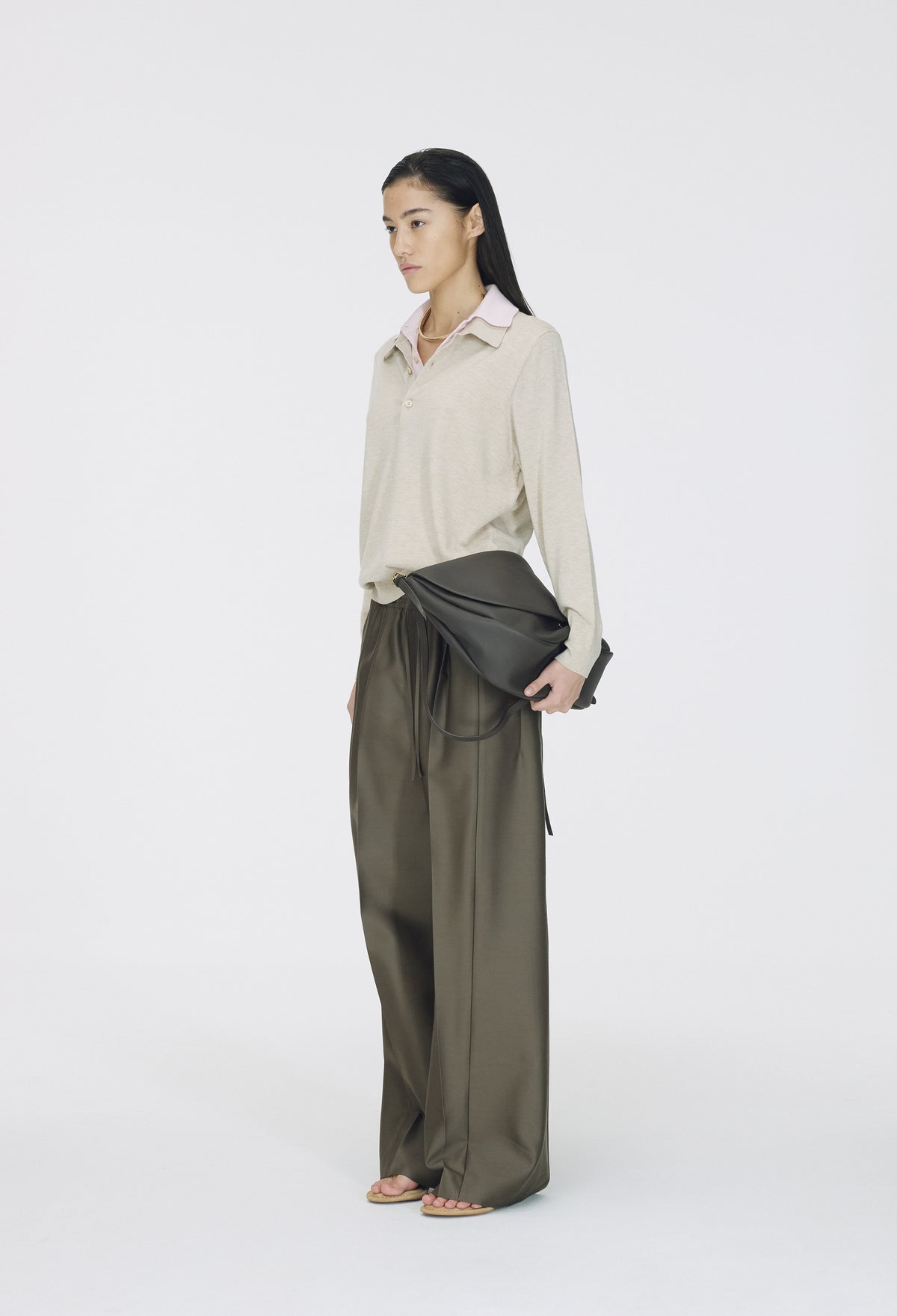 Spring Wool Pique Knit Beige
