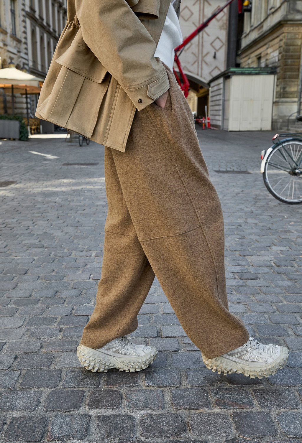 Wool Exhaust Pants Brown