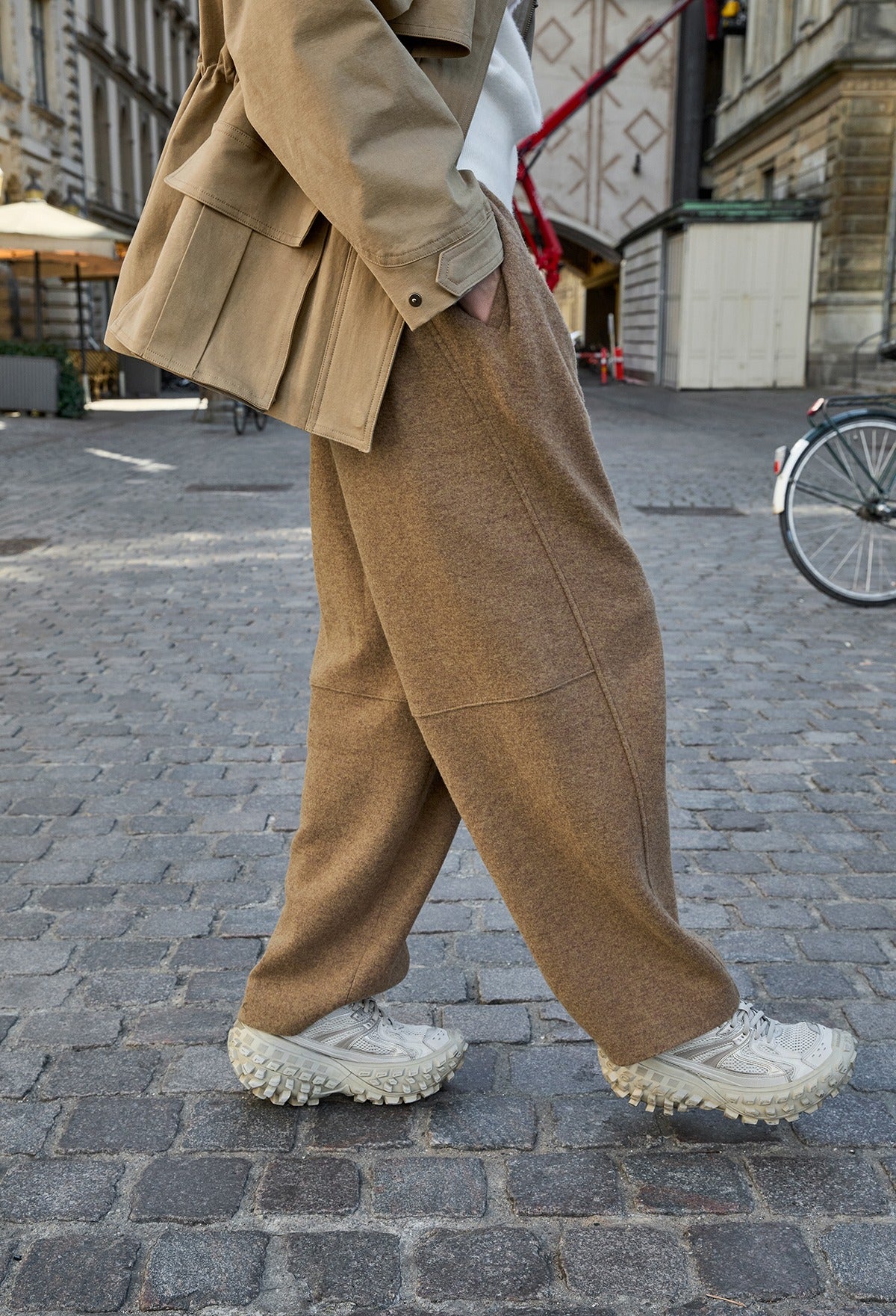Wool Exhaust Pants Brown