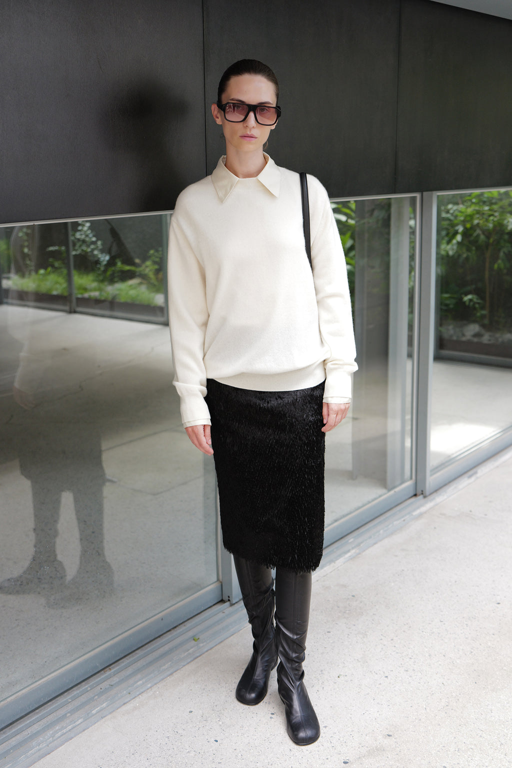 Cashmere 100% Oversized Pullover Ivory