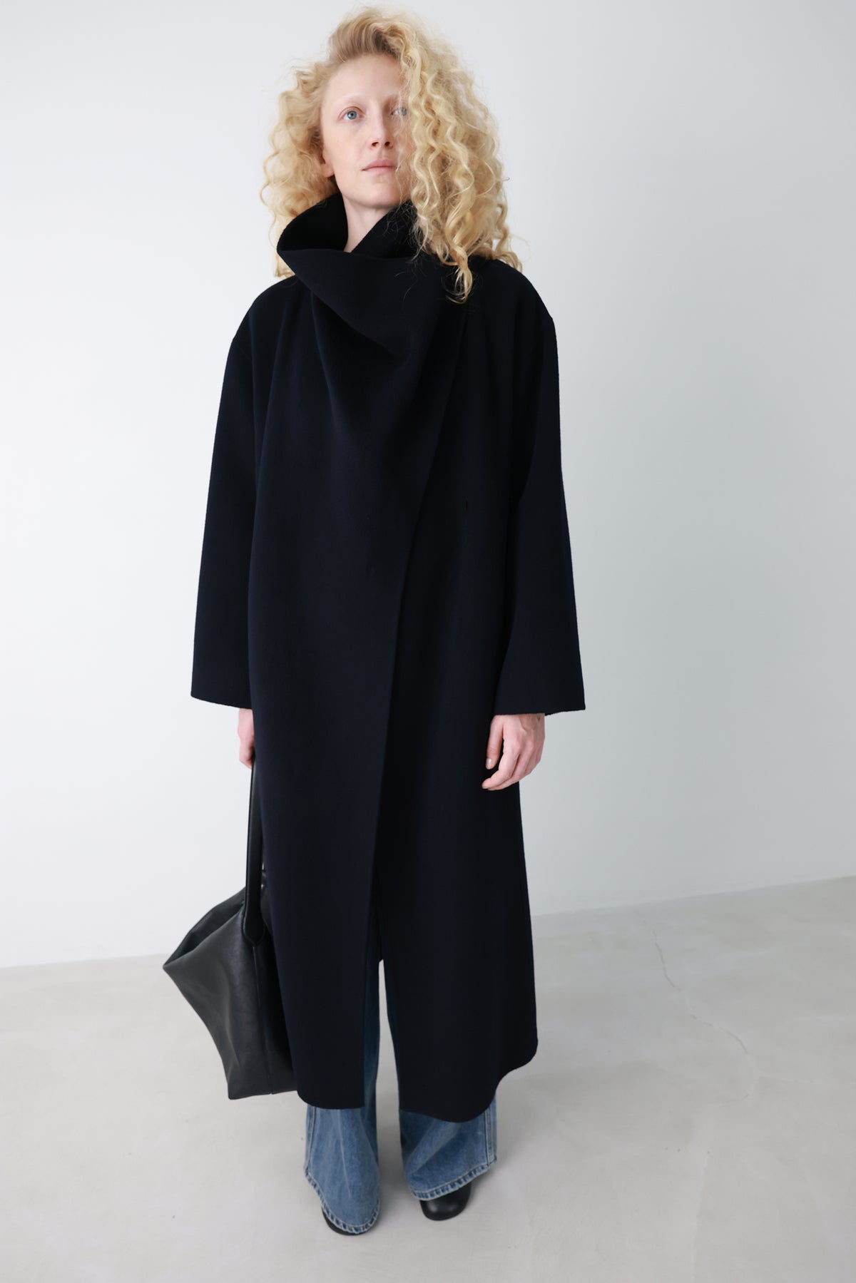 Superior Cashmere Coat Dark Navy