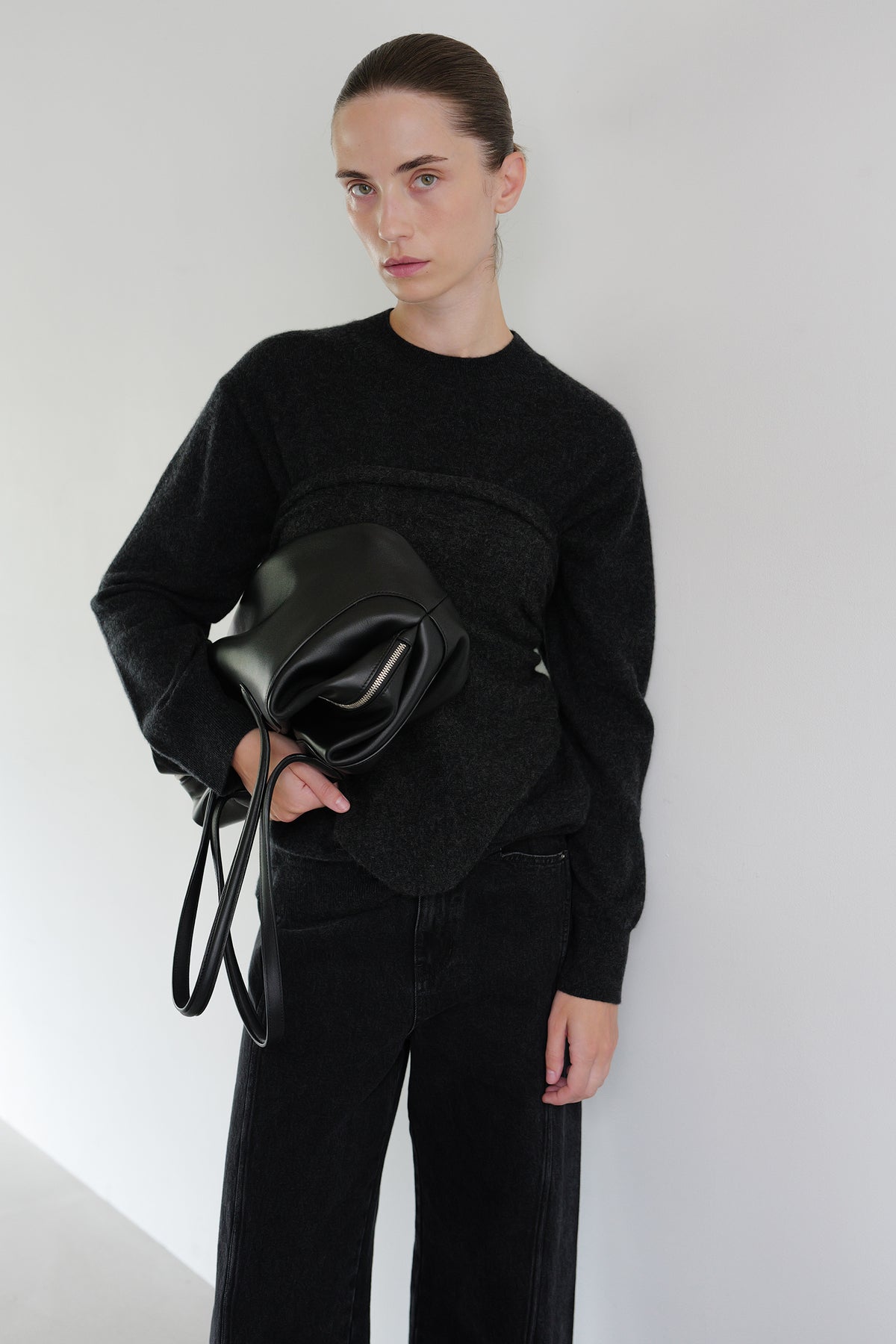 Cashmere 100 Overfit Pullover Charcoal