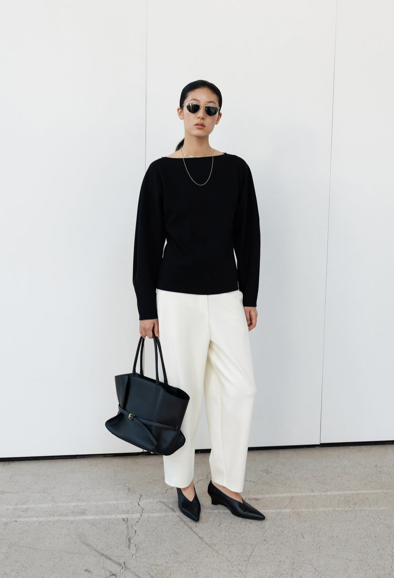 Barrel Jersey Blouse Black