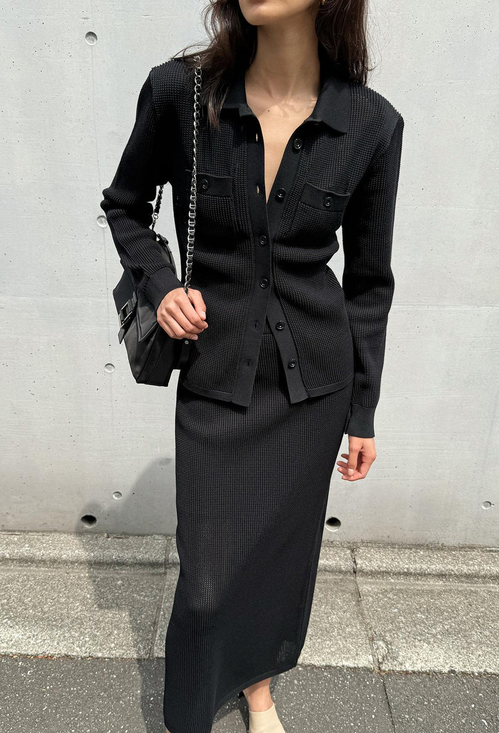 Flow Pique Knit Black