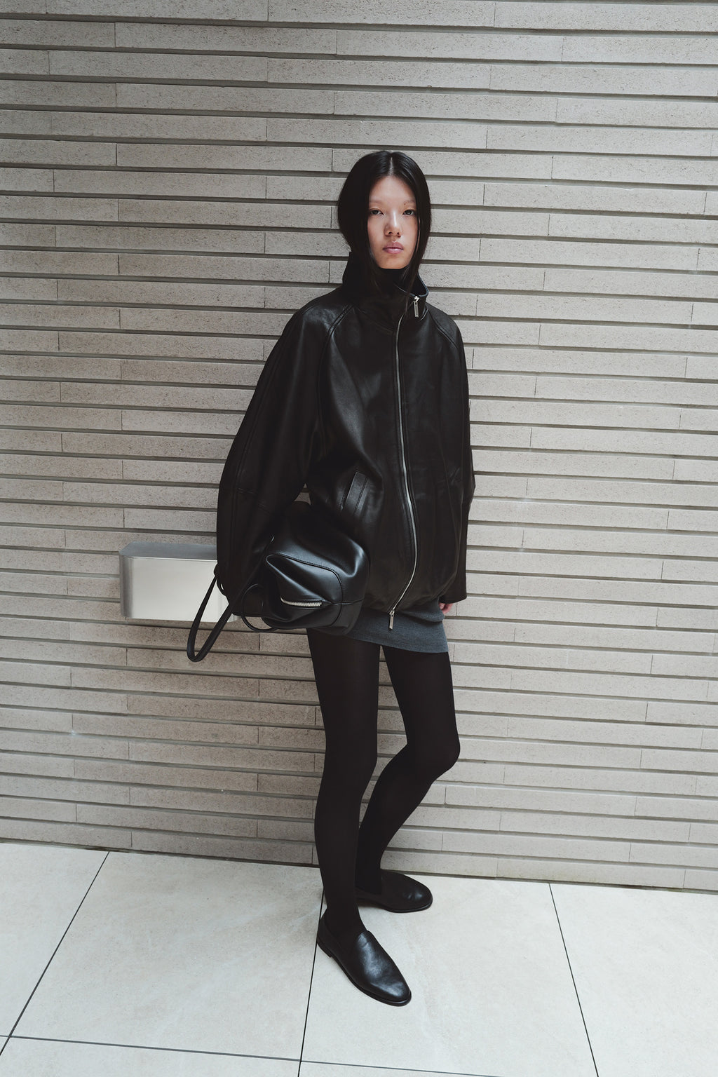 Real Lamb Minimal Jumper Black