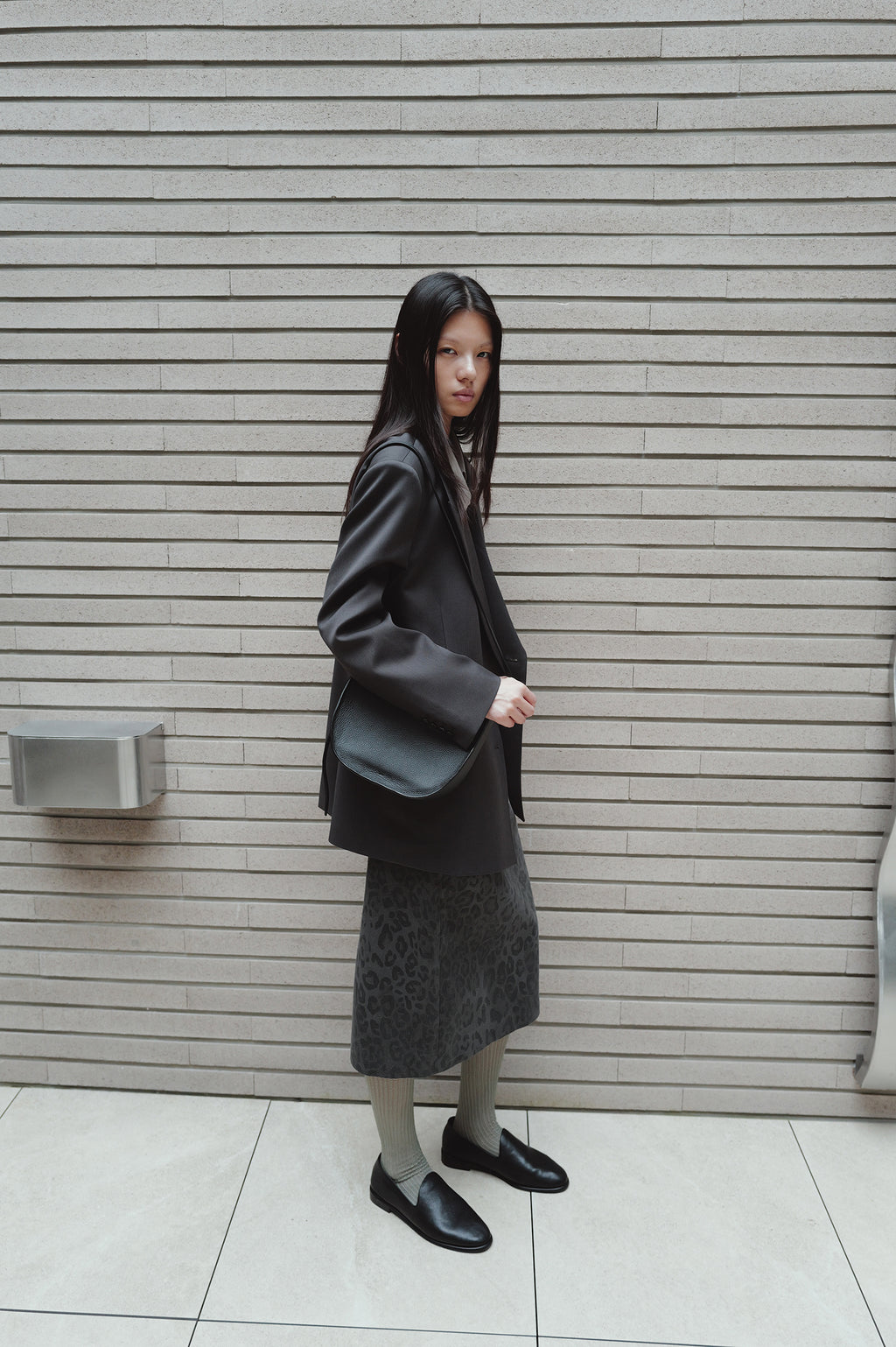 Double-breasted wool jacket