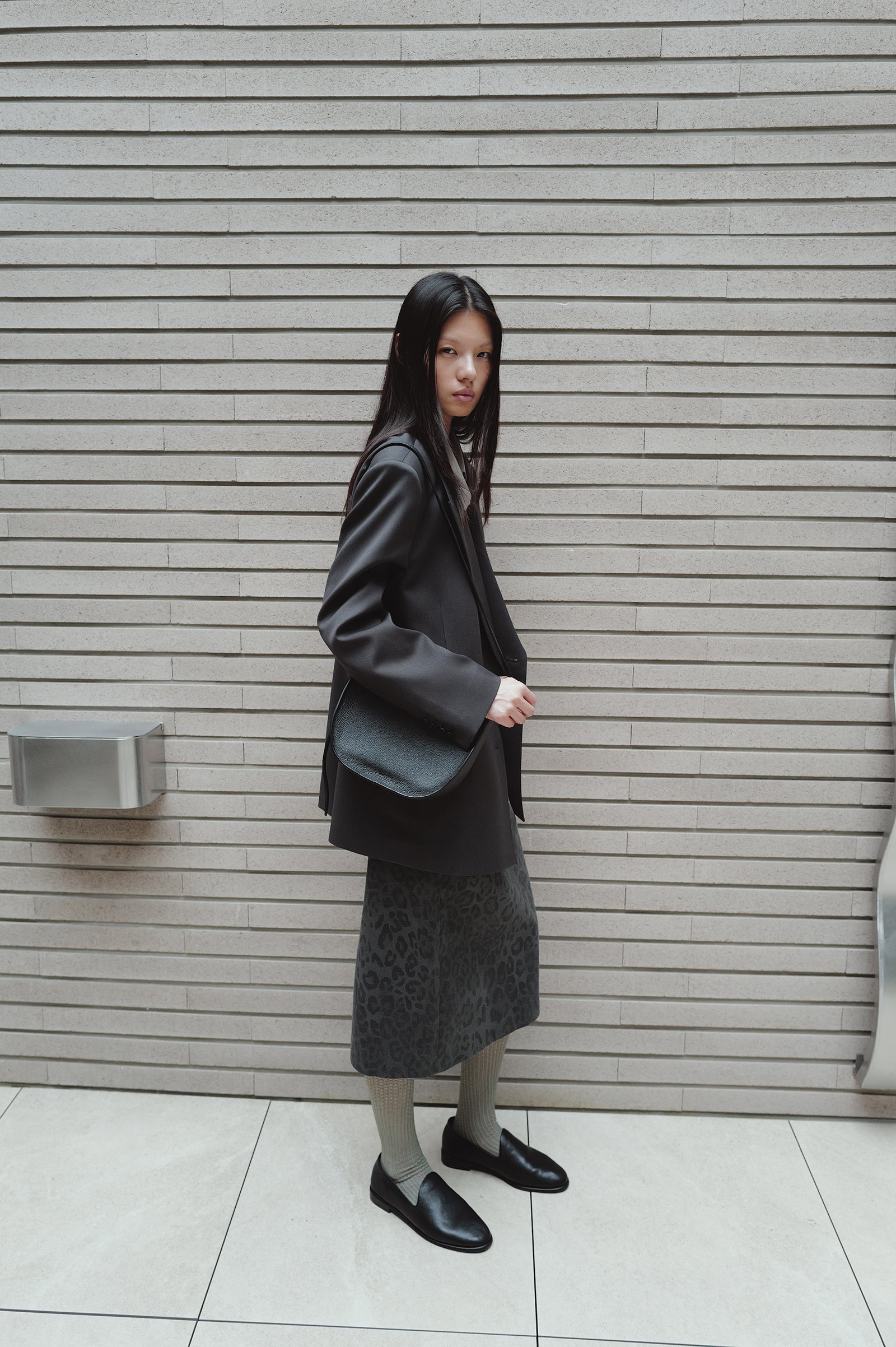 Double-breasted wool jacket