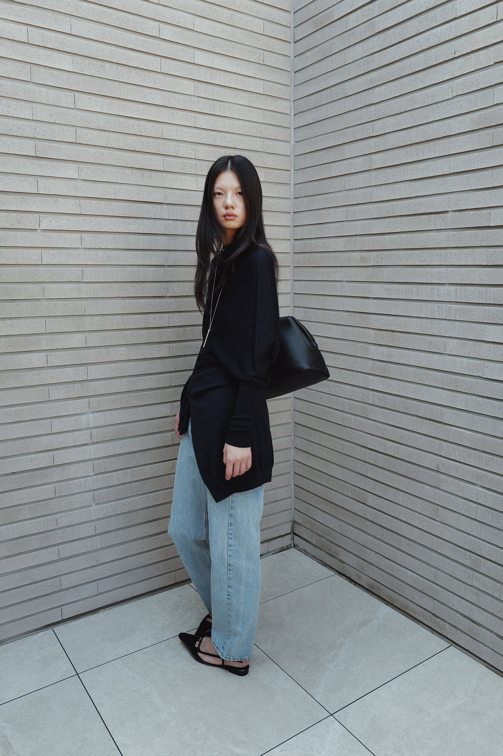 Washable 100% Wool Pullover Navy