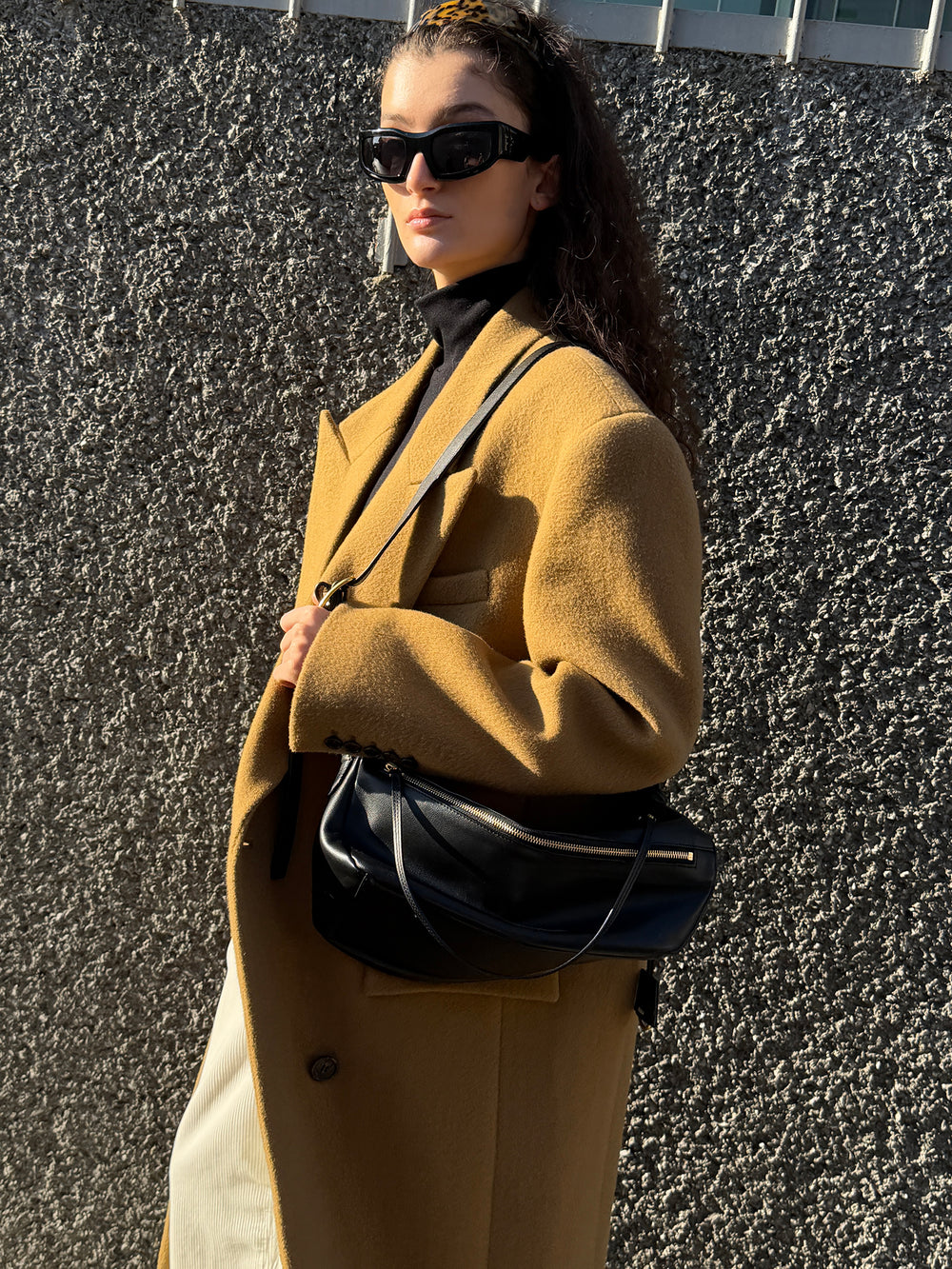 Double Tailored Long Coat Camel